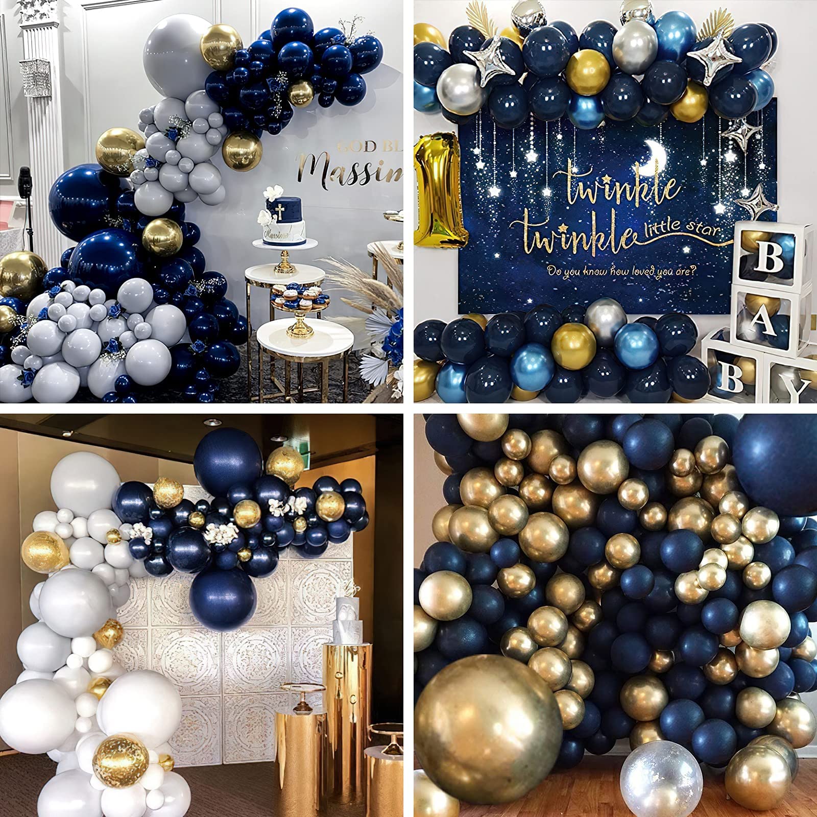 PartyWoo Nile Blue Balloons - 50 Pack 5 Inch Dark Blue Latex Balloons for Balloon Garland, Balloon Arch, Party Decorations, Birthday Party, Baby Shower, Wedding & Graduation Decor - Premium Quality Party Supplies for Indoor & Outdoor Events