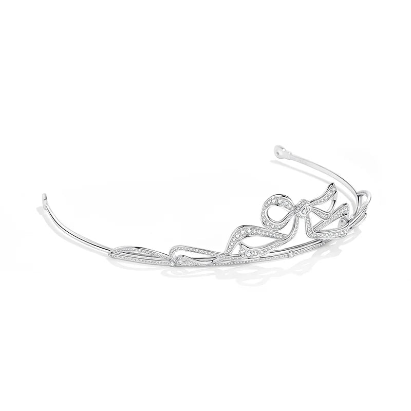 Grace Tiara Headband for Women - Elegant Rhinestone Wedding Hair Accessories for Brides, Prom, Pageant, and Special Occasions