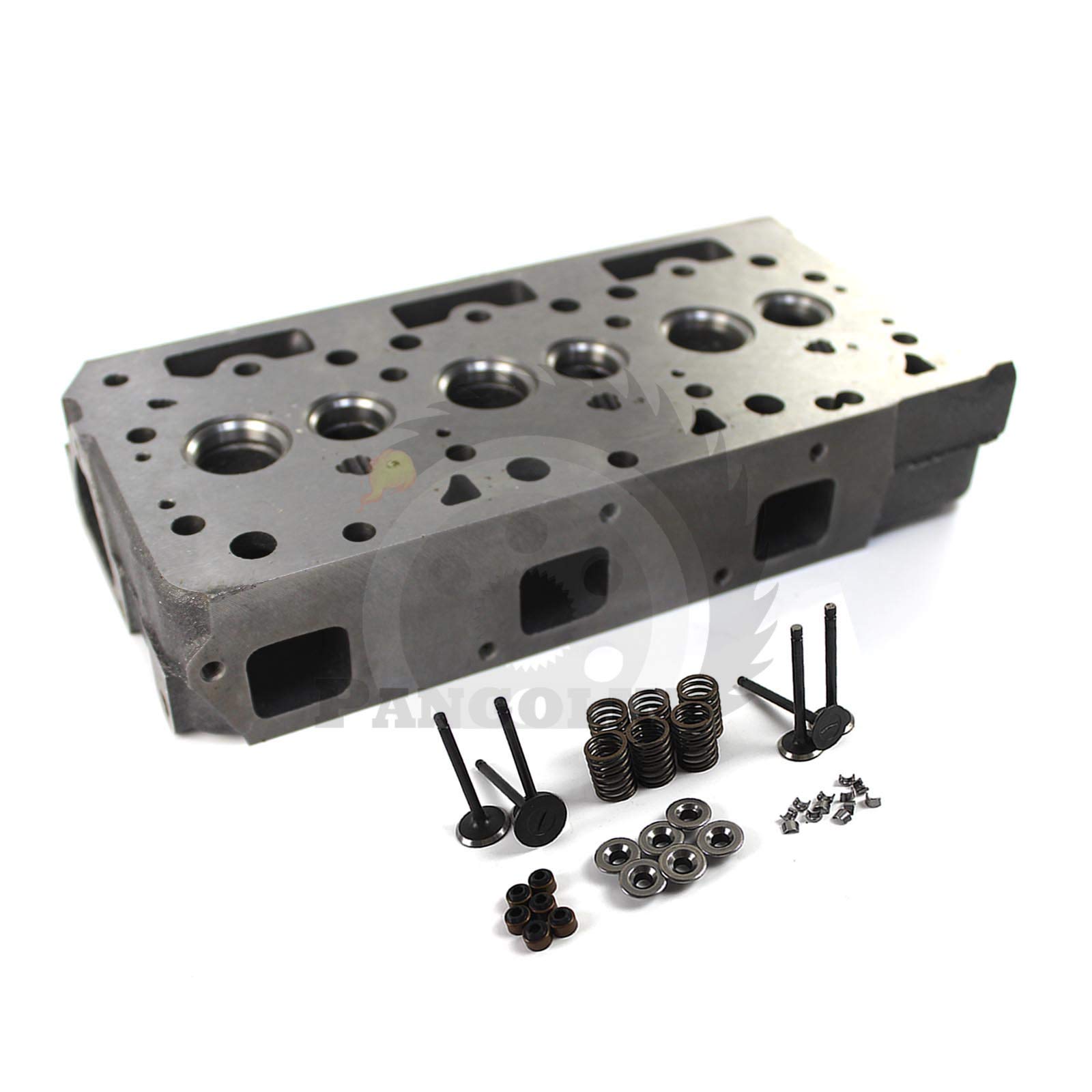 Kubota RTV 900 Engine Cylinder Head with Valves - PANGOLIN 1G962-03045 1G962-03046 D902 Replacement Part for Tractor, Utility Vehicle & Off-Road Equipment - Durable Aftermarket Cylinder Head for Kubota RTV900 Tractor Engine Repair & Maintenance