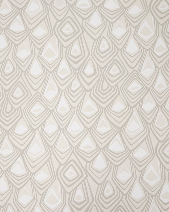 Boho Diamond Pattern Wallpaper in Snow & Stone - Peel and Stick Removable Wallpaper for Bedroom, Living Room, Nursery Decor