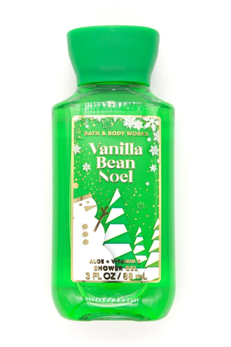 Bath & Body Works Vanilla Bean Noel Travel Size Shower Gel 3.0 oz - Perfect for Gifts, Travel & Daily Use