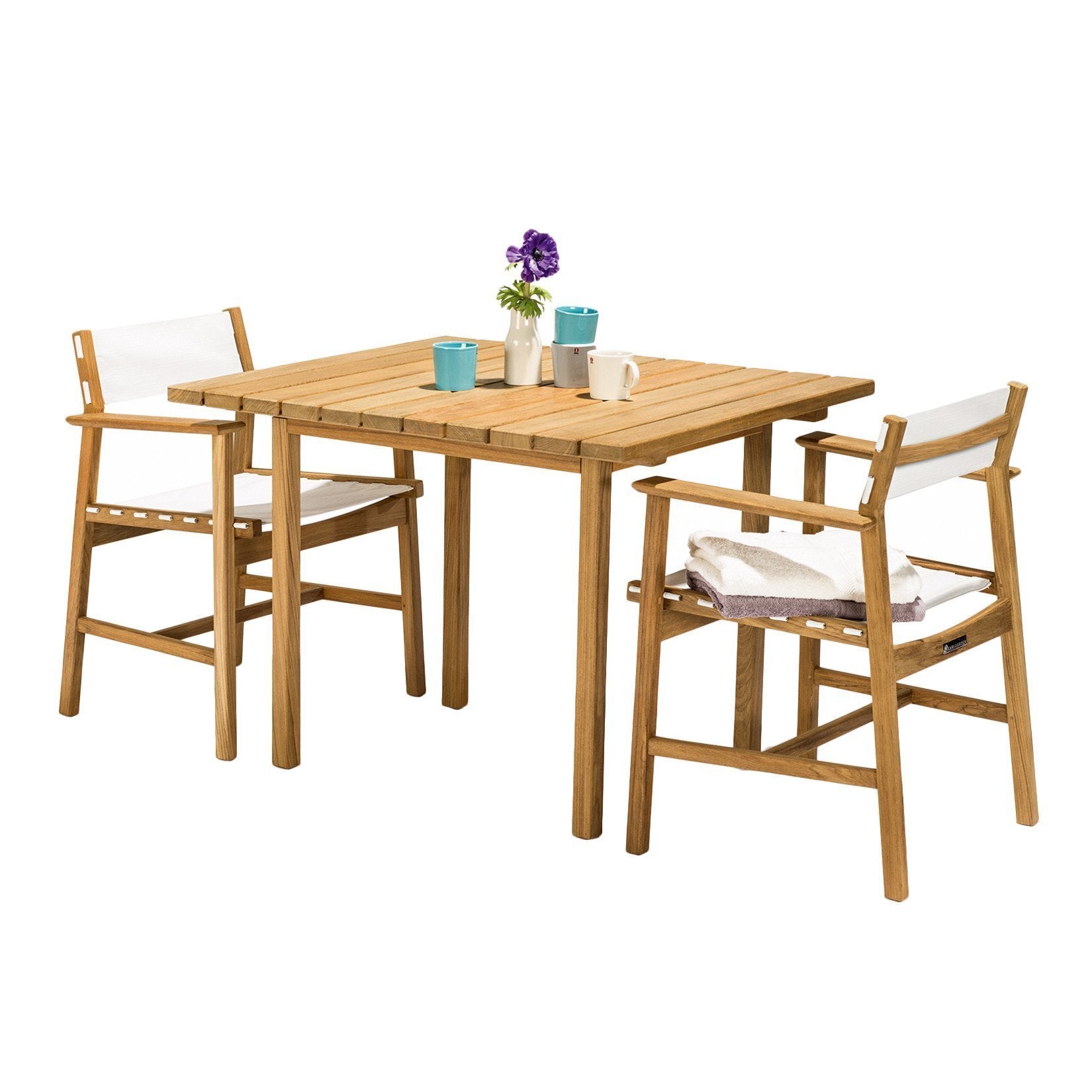 Modern Djuro Dining Table - Solid Wood Kitchen Table for 6 - Farmhouse Style Dining Room Furniture for Home & Restaurant Use