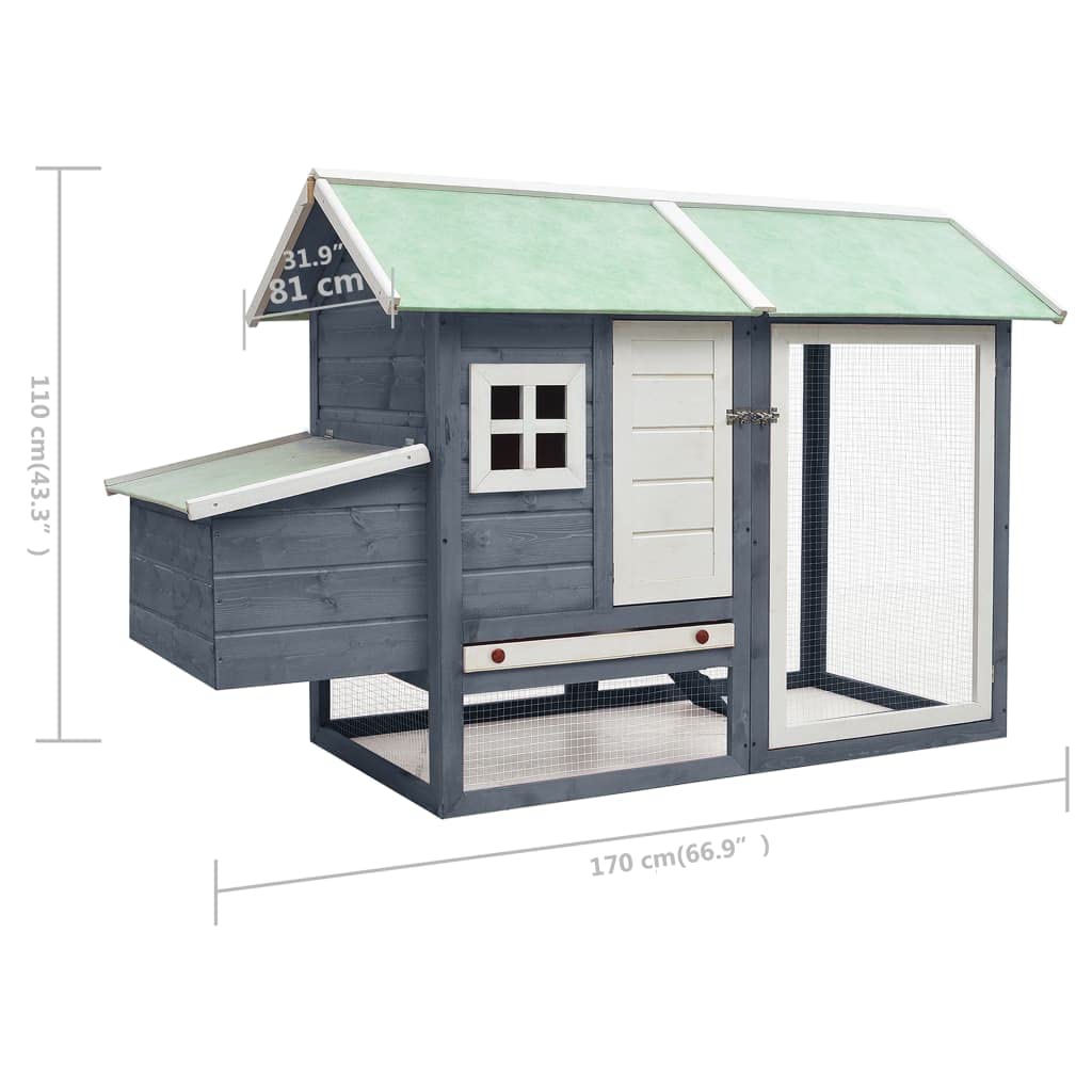 CHARMMA Large Chicken Coop 66.9