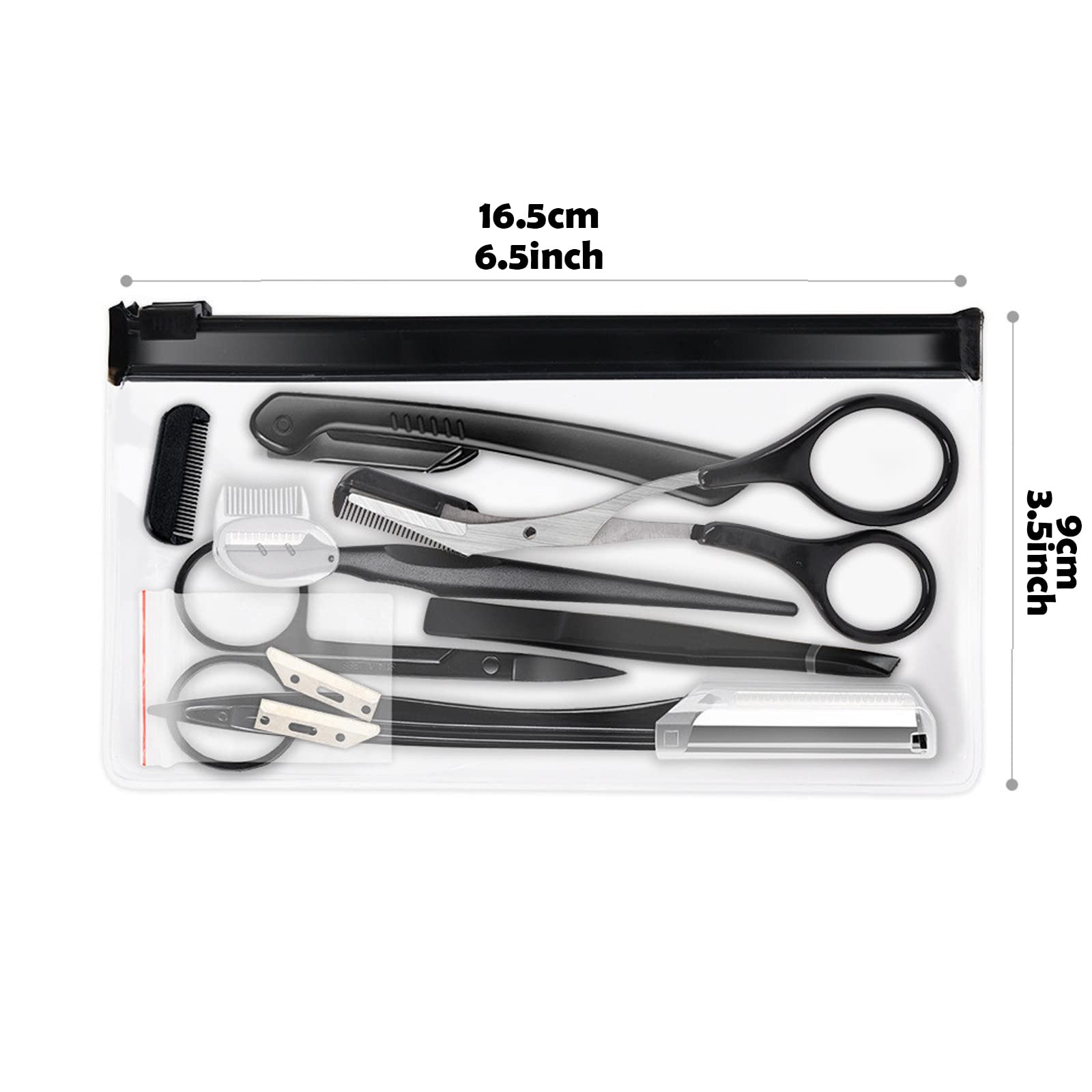 Professional Eyebrow Razor Kit - 9 in 1 Eyebrow Grooming Set for Women & Men with 3 Trimmers, Tweezer, Scissors & Blades | Perfect for Eyebrow Shaping, Facial Hair Removal & At-Home Grooming | Includes Storage Bag
