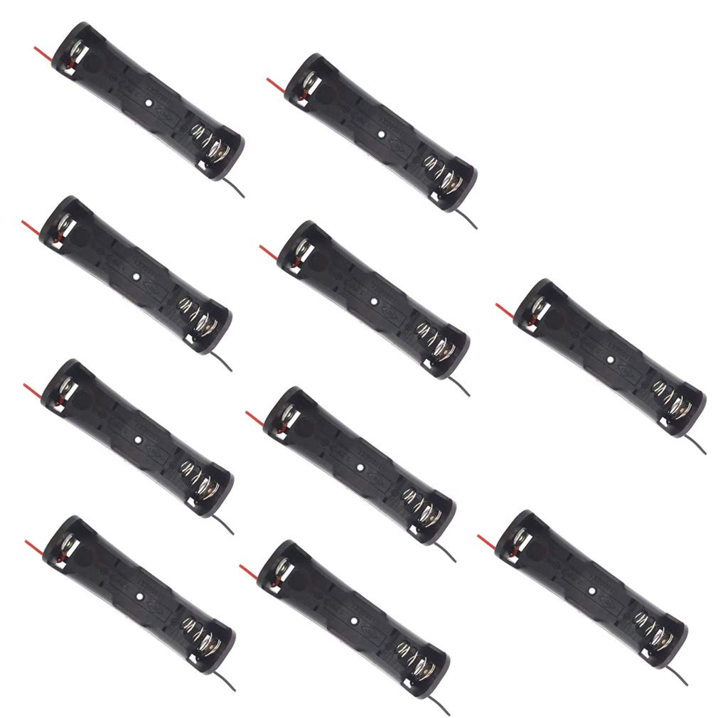10pcs 18650 Battery Holder with Connect Leads - Plastic Battery Case for 18650 Batteries - Perfect for DIY Electronics, Flashlights, and Power Banks