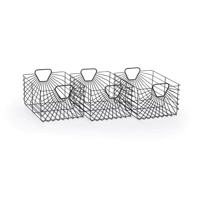 Premium Central Park Storage Baskets Set of 3 - Woven Decorative Baskets for Home Organization, Nursery, Living Room & Bedroom Storage Solutions
