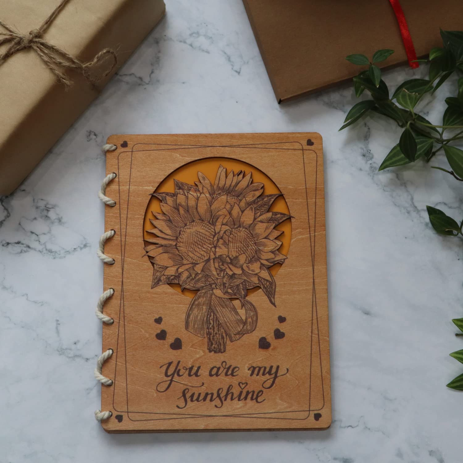 Unique Sunflower Wooden Greeting Cards for Mother’s Day, Birthday, Anniversary & Special Occasions – Eco-Friendly 6x8 Inch Handmade Cards to Show Appreciation – Perfect for Gifts, Home Decor & Keepsakes