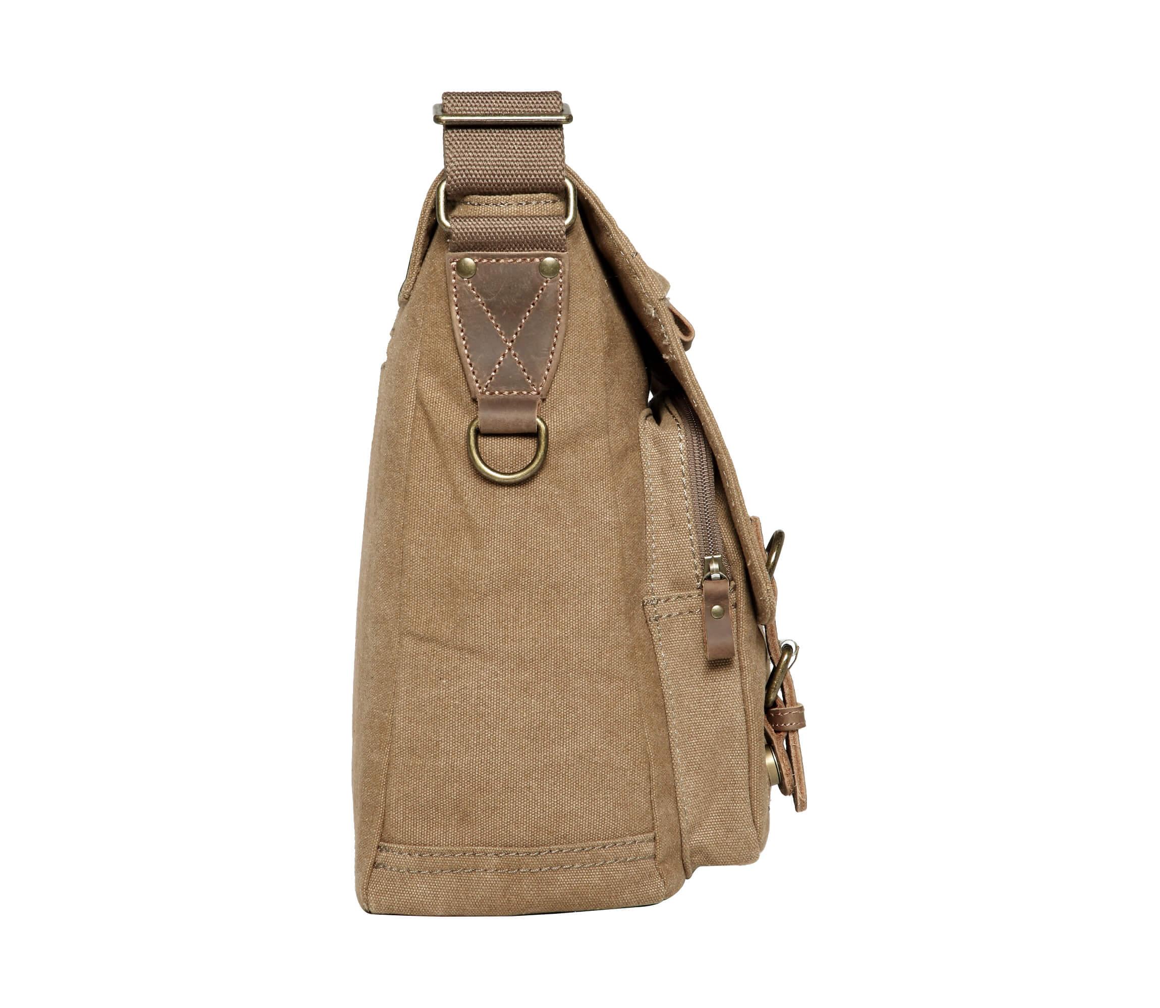 TRP0207 Troop London Classic Canvas Laptop Messenger Bag - Durable Water-Resistant Work & Travel Briefcase for Men & Women | Perfect for Office, Business Trips & Daily Commute