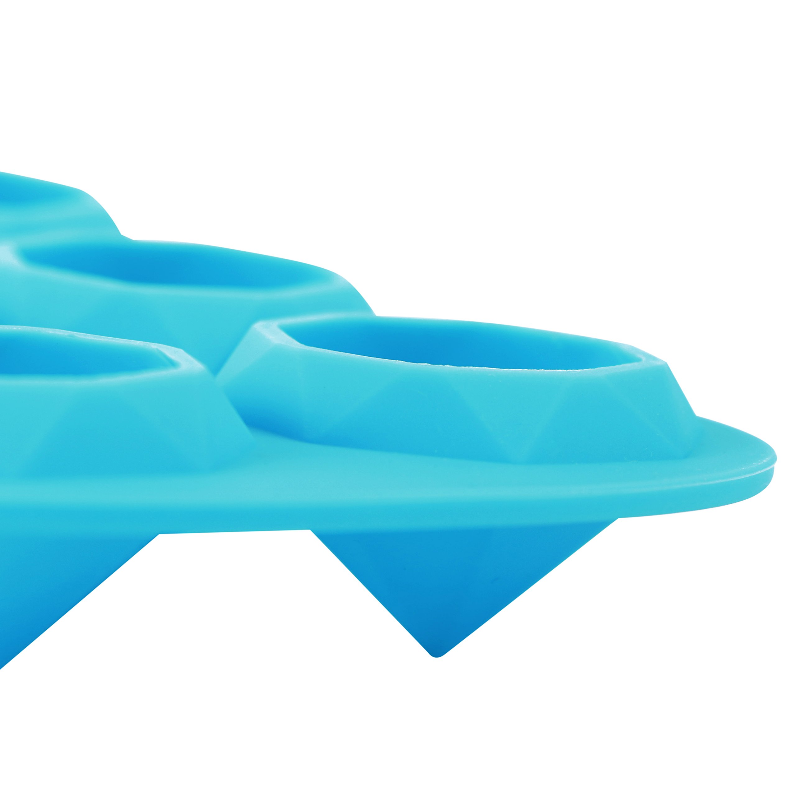 Webake 2 Pack Silicone Ice Cube Trays - Diamond Shape 8 Cavity Reusable Ice Molds for Cocktails, Wax, Resin, Chocolate & Candy Making - Perfect for Home Bars, DIY Crafts & Party Drinks