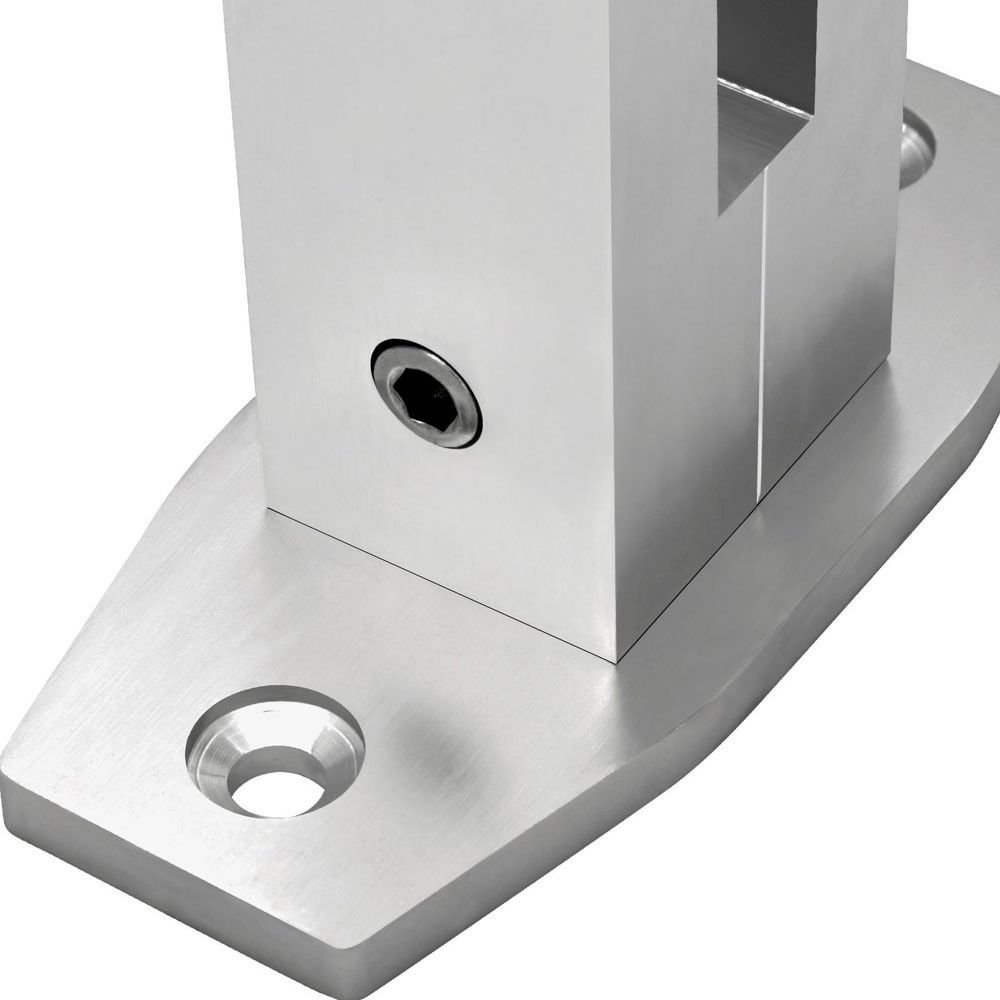 Frameless Glass Pool Fence Hinge - Aluminum Spigot Clamp for DIY Swimming Pool Balustrade (2-Pack) - Perfect for Modern Backyard, Patio & Deck Safety Railings