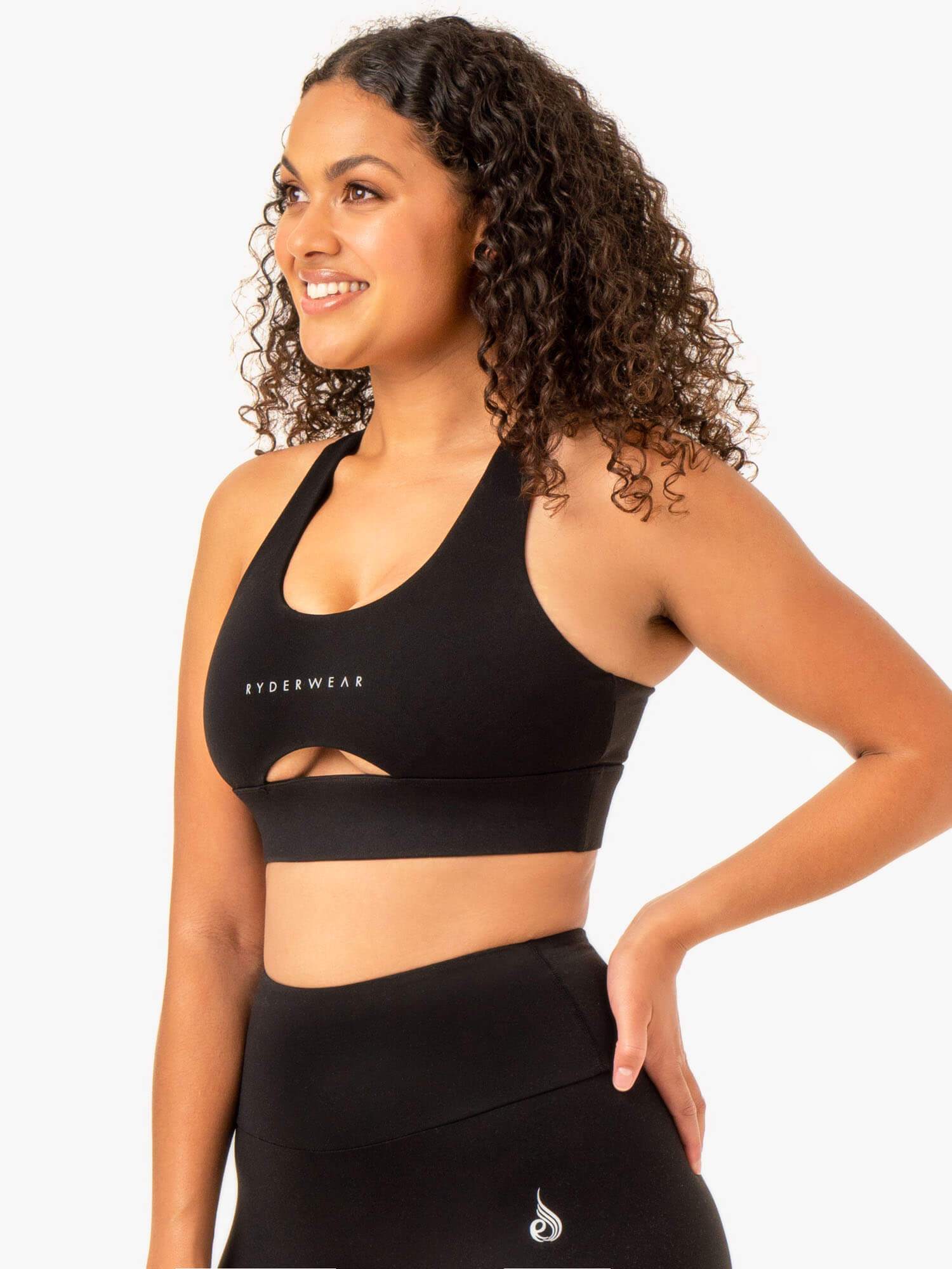 Focus Contour Sports Bra for Women - High Impact Workout, Running, Yoga - Breathable & Supportive Black Activewear for Gym & Fitness