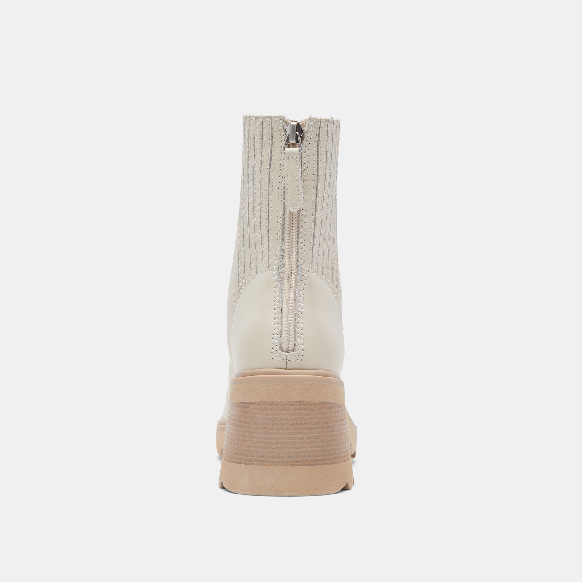 MARTEY H2O Wide Calf Waterproof Rain Boots for Women - Ivory Leather Mid-Calf Rubber Booties for Walking, Gardening & Outdoor Activities