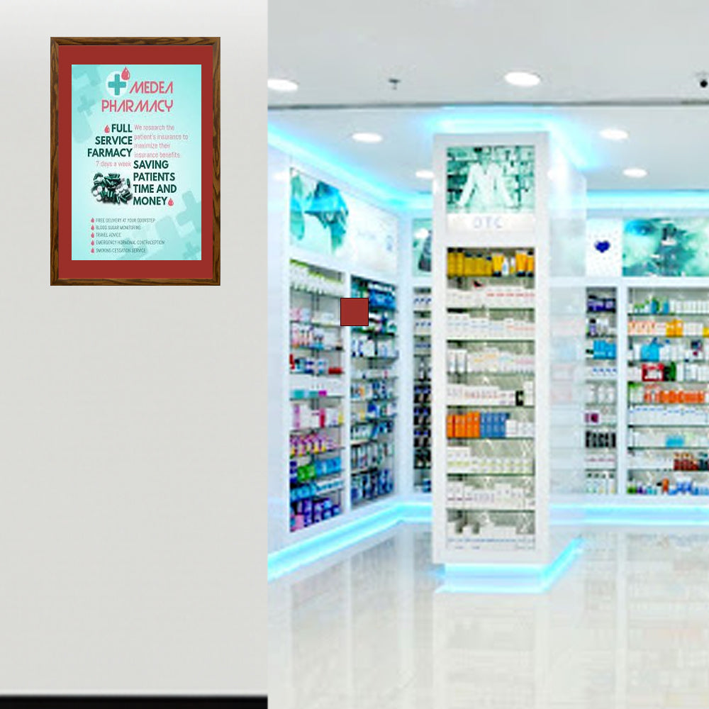 Premium 8.5x14 Wooden Snap Frames for Posters - 4 Wide Matboard Display - Perfect for Art Galleries, Offices & Home Decor
