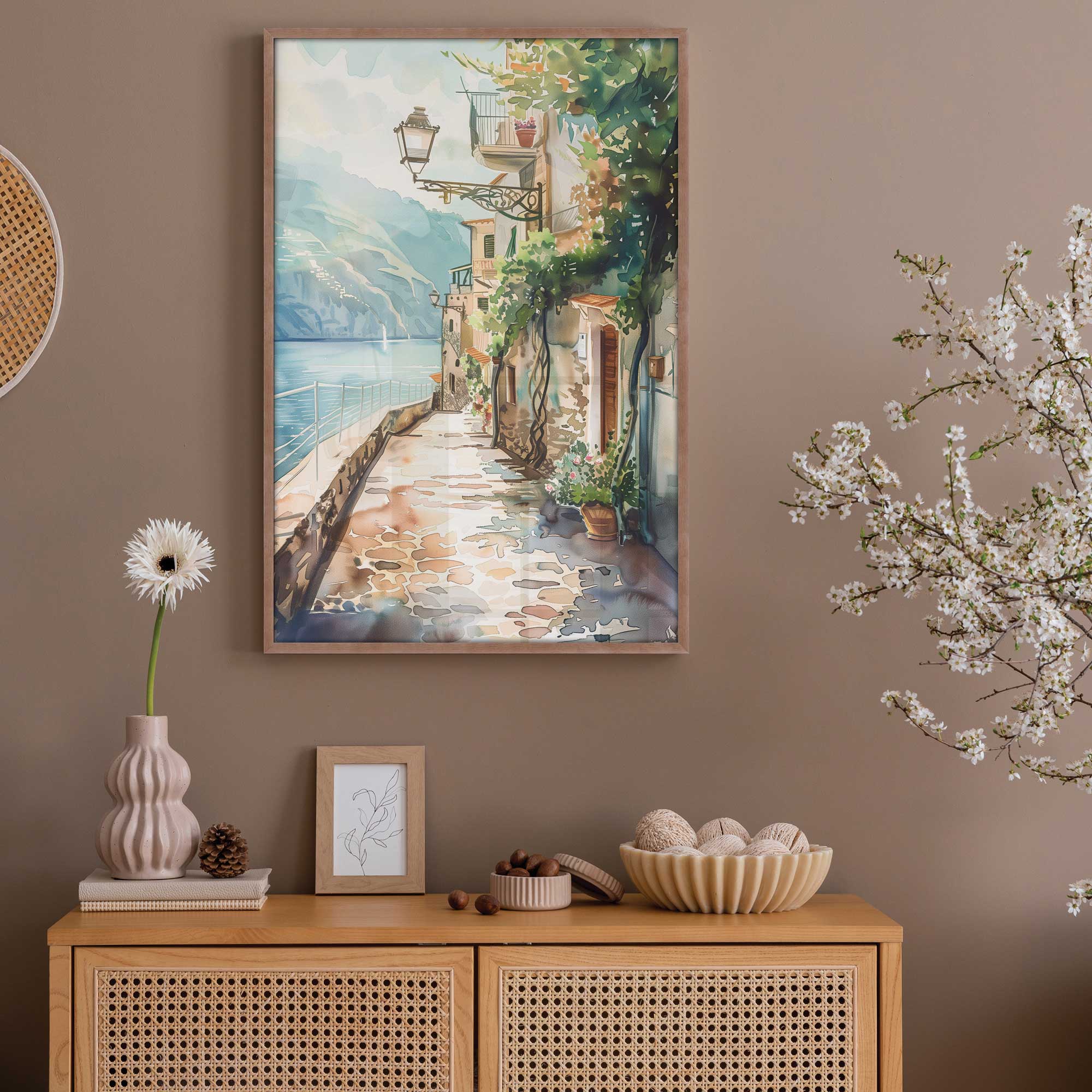 Coastal Greeting v2 Print - Beach Themed Wall Art Decor for Living Room, Bedroom & Office | Perfect for Home, Vacation House & Gift Giving
