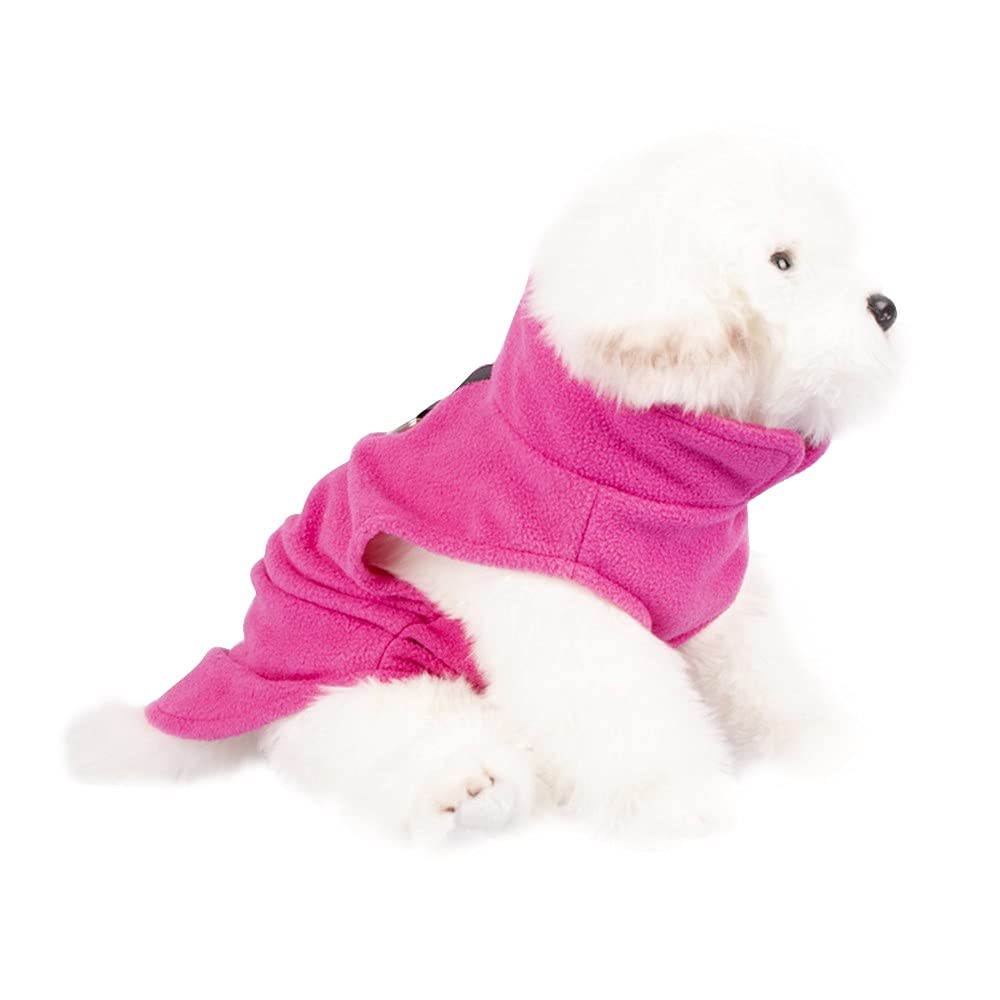 Pawstrip Dog Fleece Sweater - Winter Warm Pet Coat with Harness Attachment | Machine Washable Fleece Pullover for Small, Medium & Large Dogs & Cats | Perfect for Fall & Winter Walks, Indoor Coziness