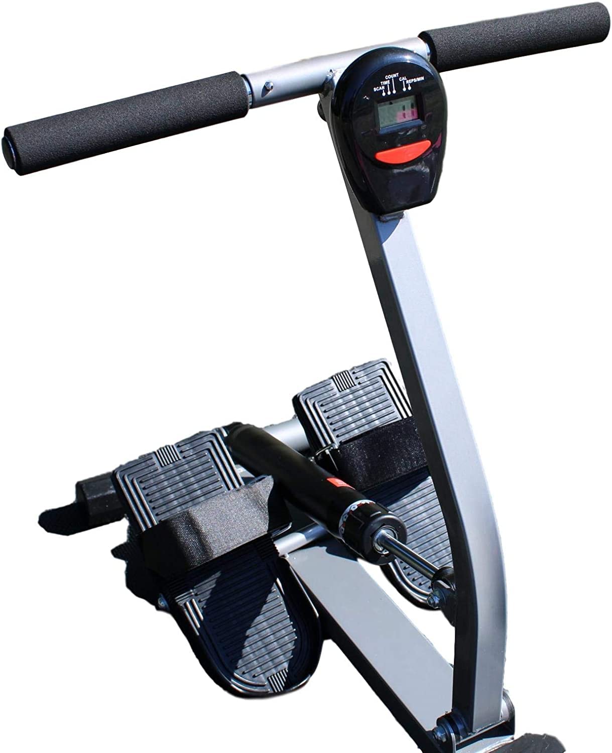 Premium Foldable Rowing Machine for Home Gym - 12-Level Hydraulic Resistance System with LCD Monitor & Ergonomic Seat Cushion | Perfect for Cardio Workouts, Full-Body Training & Small Space Fitness