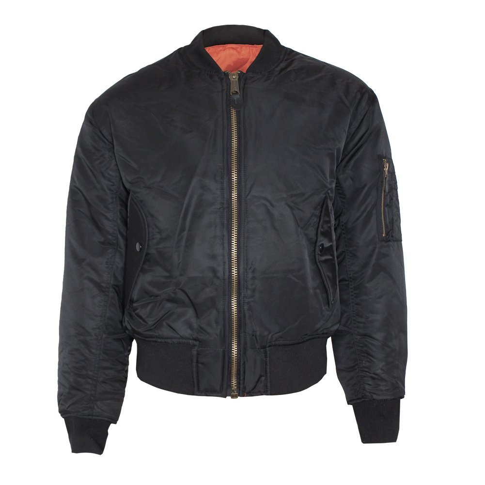 Surplus MA-1 Flight Jacket Black - Military Style Bomber Jacket for Men & Women | Perfect for Outdoor Adventures, Casual Wear & Vintage Fashion