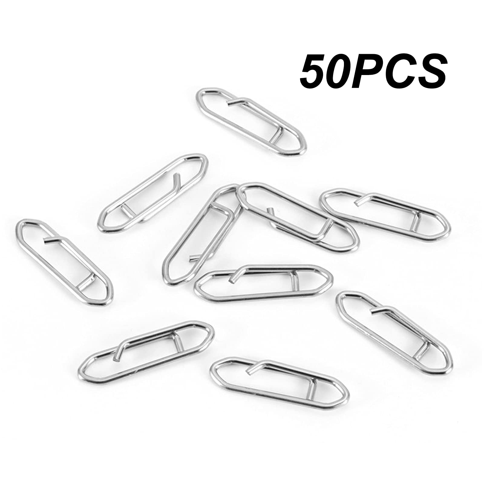 Tactical Anglers Power Clips - 50 Pcs Stainless Steel Quick Change Fishing Snaps for Lures, Decoys & Longlines (3 Sizes) - Perfect for Saltwater, Freshwater & Ice Fishing