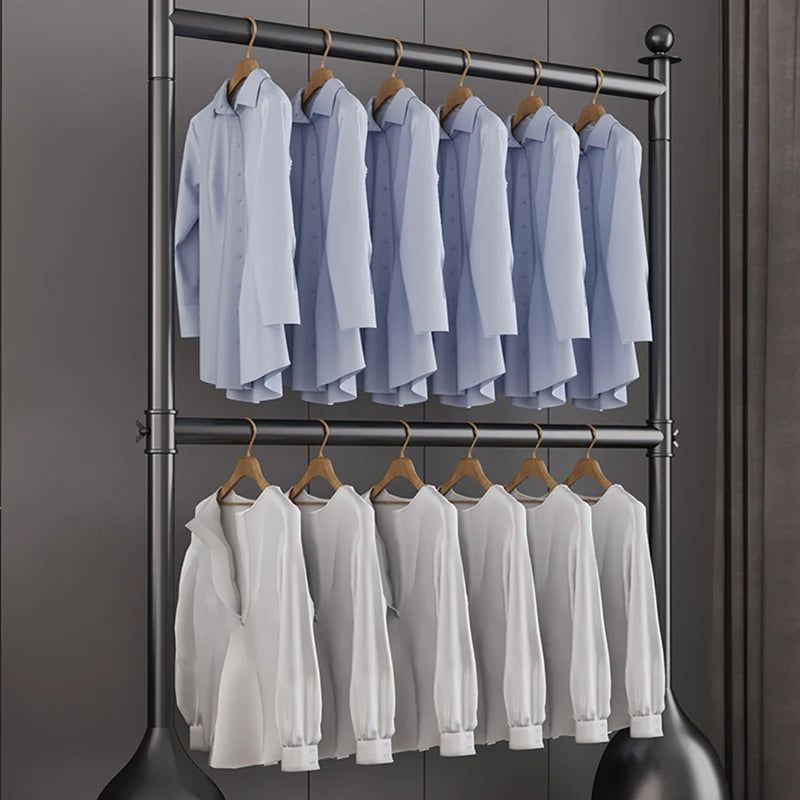 Stylish Floor Standing Clothes Organizer Rack - Space Saving Wardrobe Storage Solution for Bedroom, Closet & Laundry Room