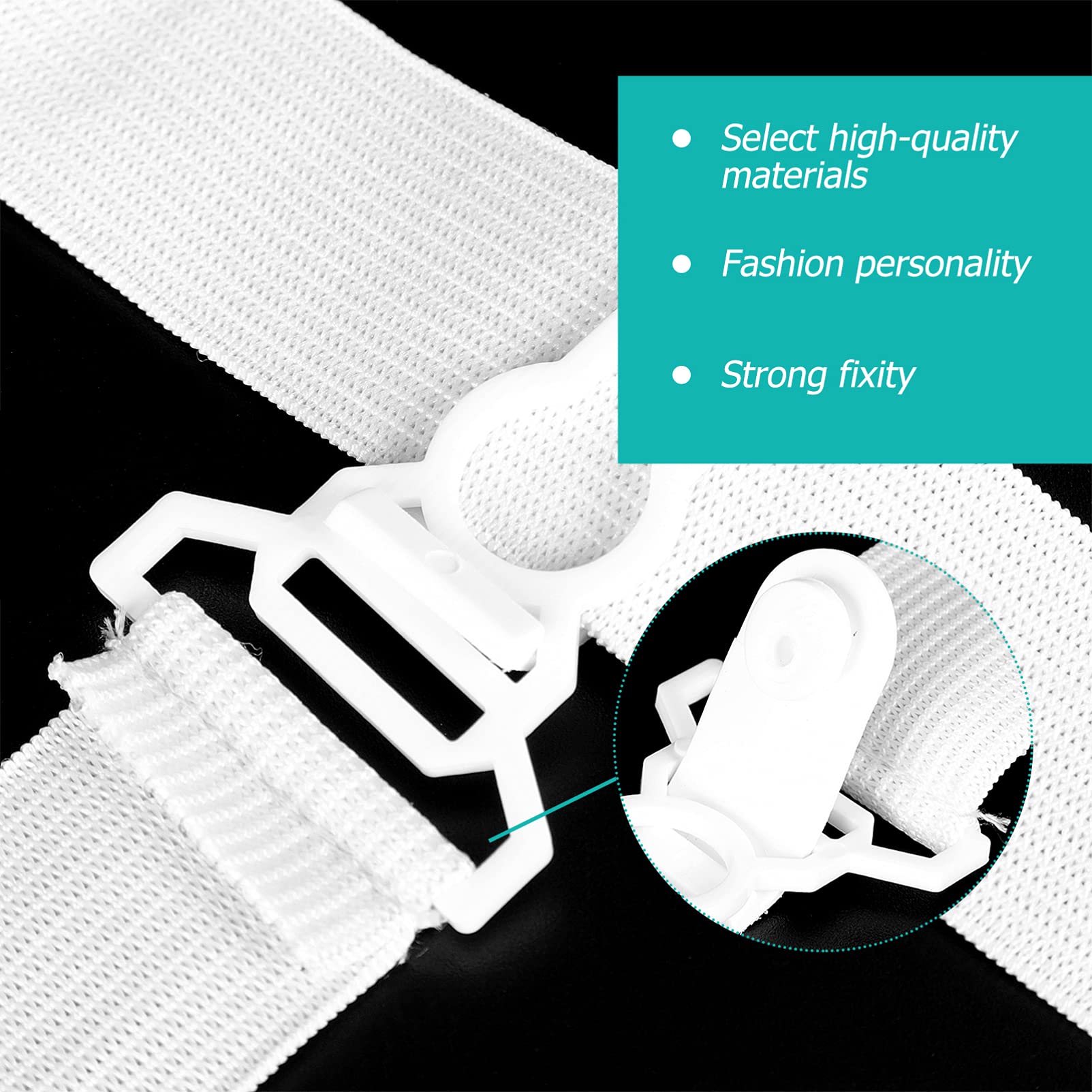 DOITOOL 16-Piece Duvet Clips Set - Strong Elastic Sheet Straps for Sofa, Mattress & Bed - Secure Quilt, Comforter & Mattress Topper - White Plastic Fasteners for Home & Hotel Use