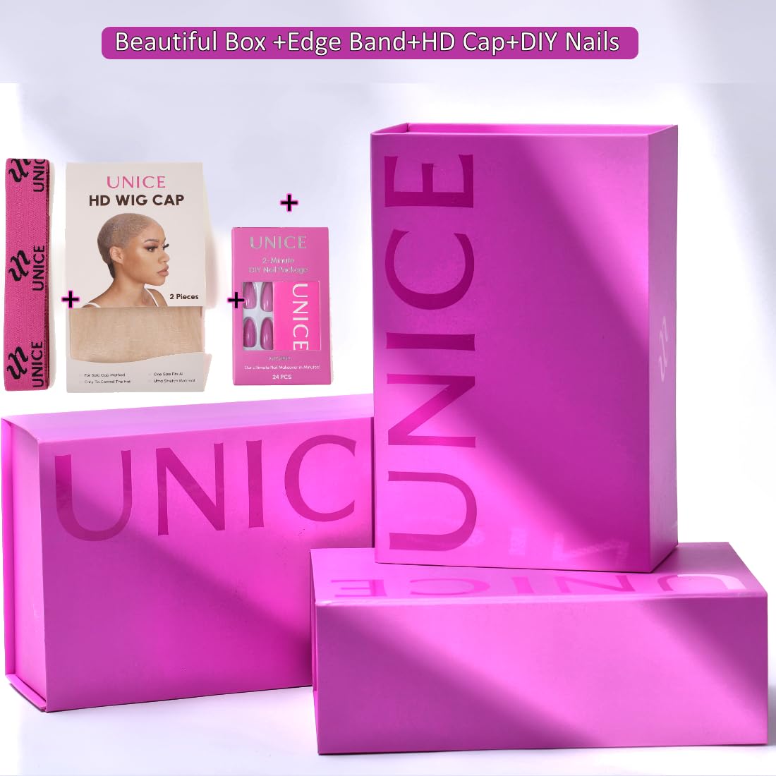 UNice Hair 10A Yaki Kinky Straight 100% Unprocessed Mongolian Virgin Human Hair Weave Extensions - 3 Bundles Natural Color (14 16 18 Inch) for Black Women | Perfect for Sew-in, Glue-in & Clip-in Hairstyles | Salon Quality Hair Extensions for Daily Wear & Special Occasions