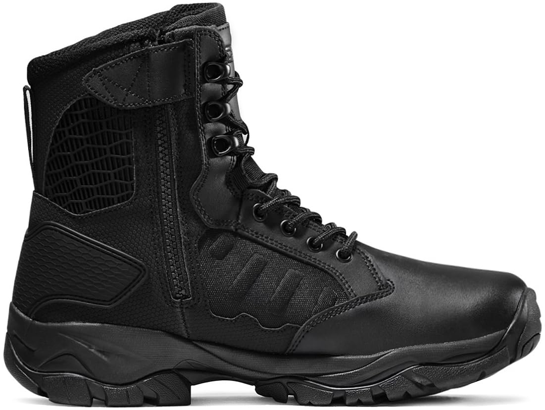 CQR Men's Military Tactical Boots - Lightweight 6 Inch Combat Boots for Outdoor Work, Hiking & EDC | Durable Slip-Resistant Work Boots for Tactical, Hunting & Construction Use
