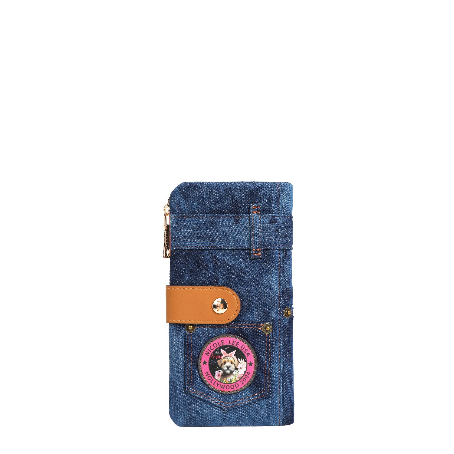 DENIM AMANDA 2-Piece Bifold Wallet for Women - Genuine Leather Credit Card Holder with RFID Protection - Perfect for Everyday Use, Travel & Gift Giving