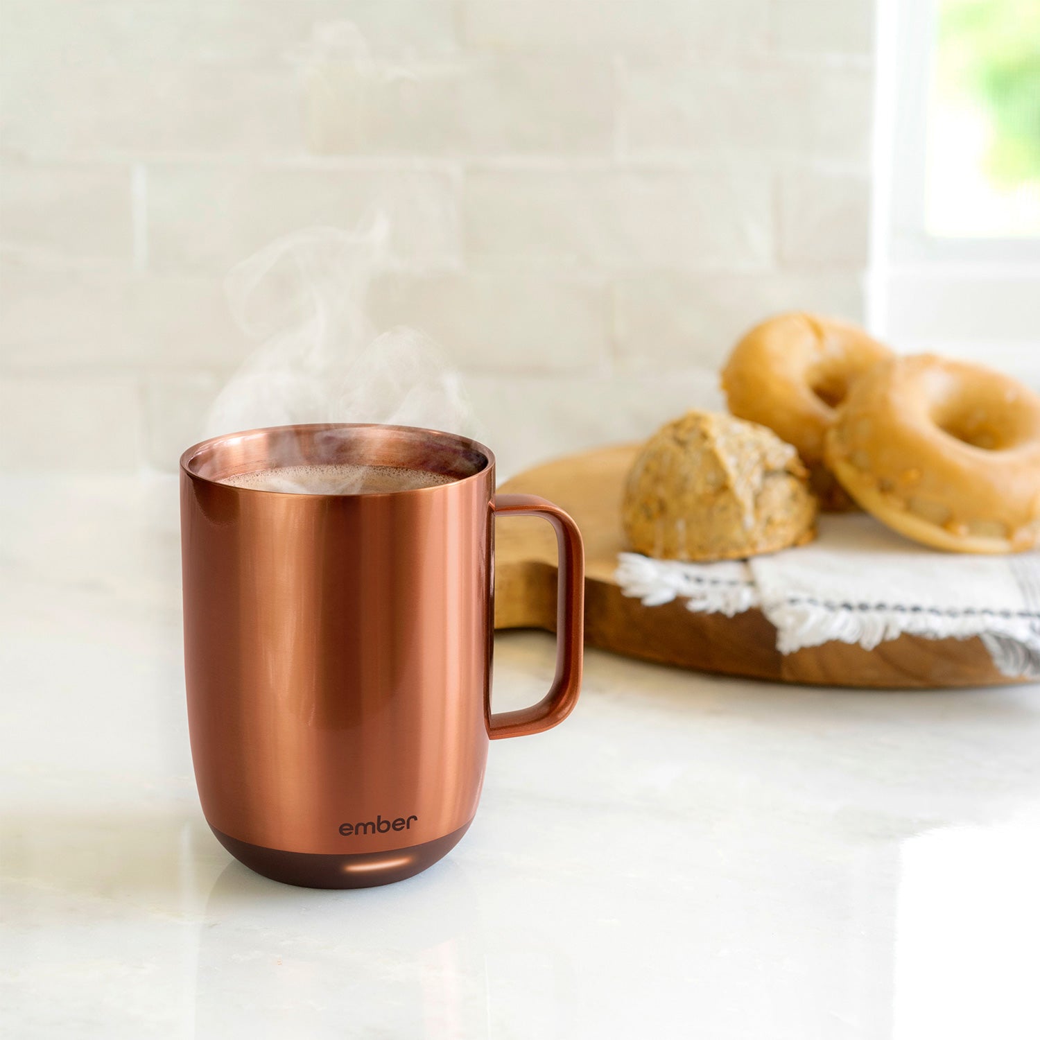 Ember Mug 2 Smart Temperature Control Coffee Mug - 14 oz Copper - Keep Drinks Hot for Hours - Perfect for Office, Home & Travel