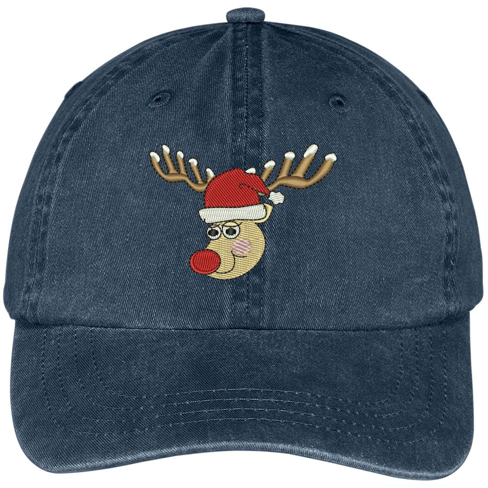 Trendy Christmas Reindeer Embroidered Cotton Baseball Cap for Men & Women - Perfect for Holiday Parties, Gifts & Winter Fashion
