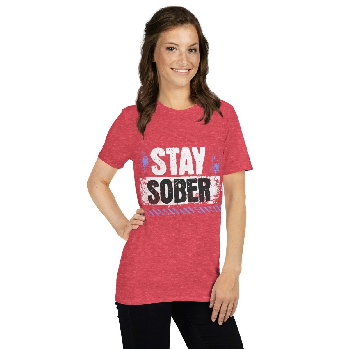 Stay Sober Distressed Print Essential T-Shirt - Comfortable Cotton Tee for Casual Wear, Street Style & Everyday Outfits