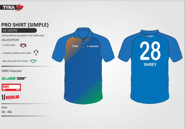 Custom Sublimated Cricket Jerseys - TYKA Colorful Sports Apparel for USA Teams | Perfect for Matches, Training & Fan Gear