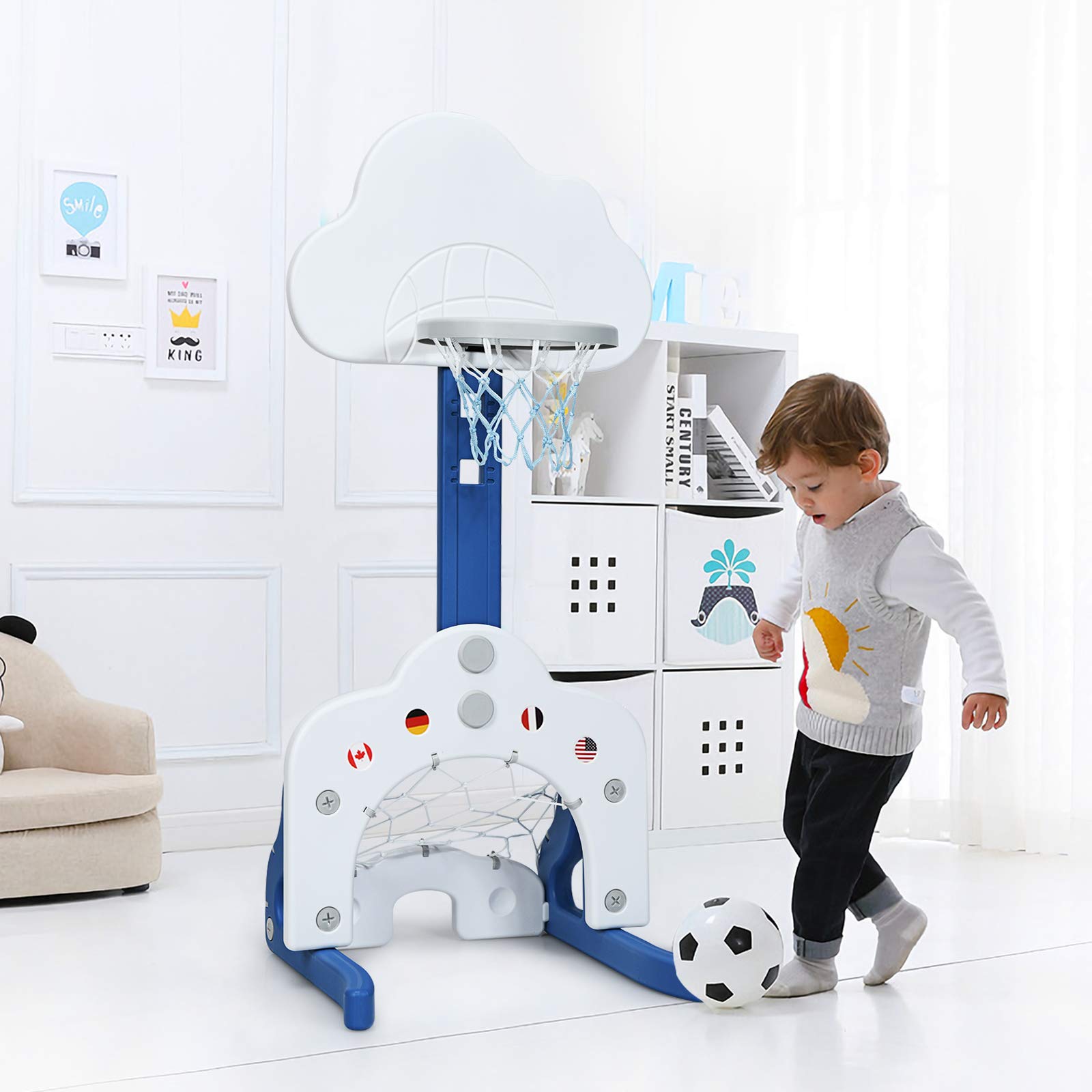 Costzon Adjustable Kids Basketball Hoop Set - Indoor/Outdoor Sports Toy for Toddlers