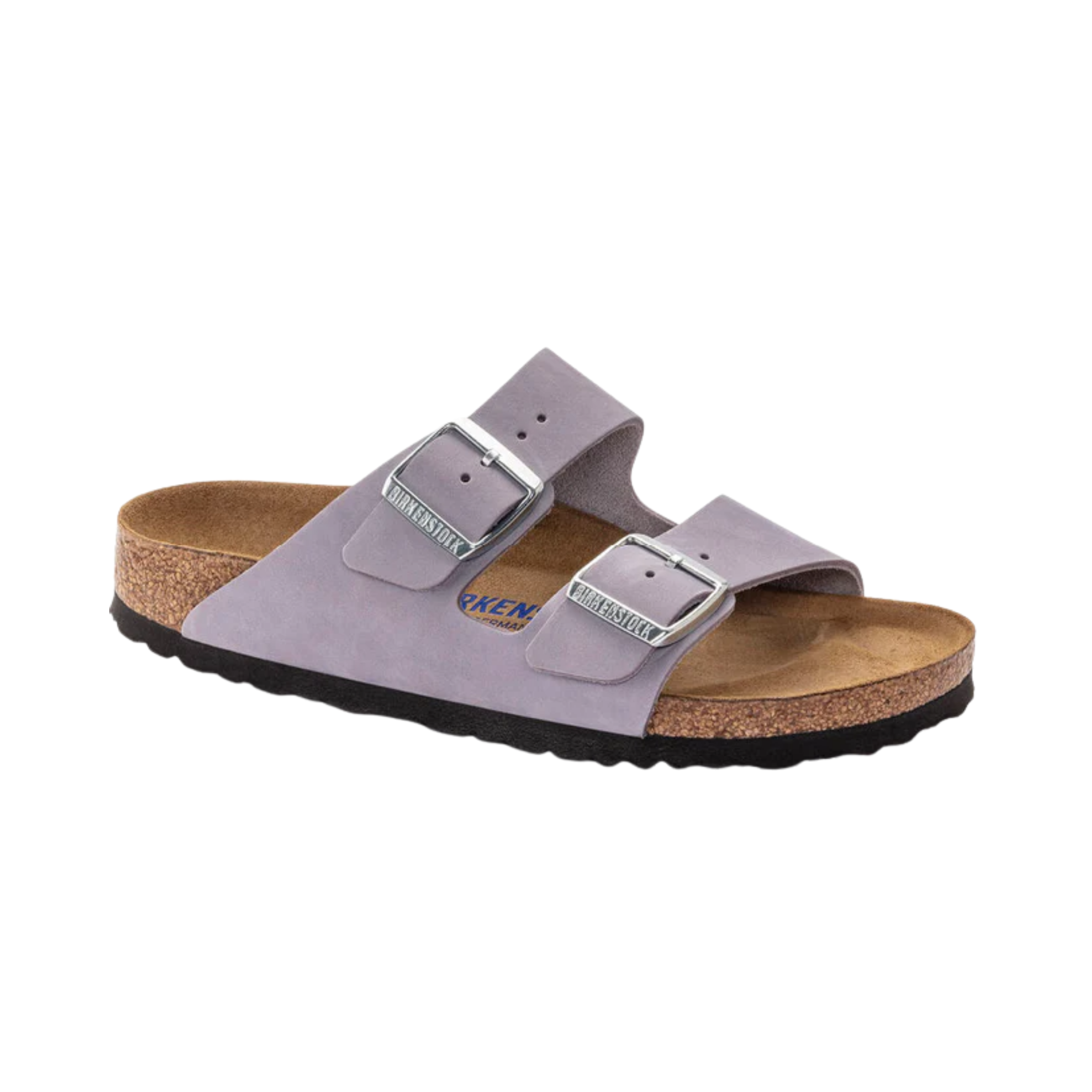 Women's Arizona Soft Footbed Sandals - Nubuck Leather in Purple Fog (Narrow Width) | Comfortable Summer Slides for Beach, Pool & Casual Outings