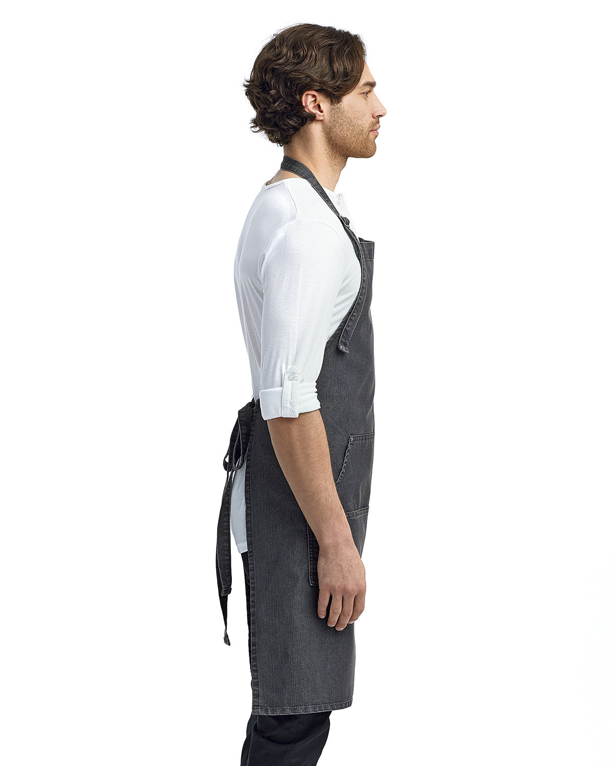 Reprime RP126 Unisex Denim Bib Apron - Artisan Collection, Durable Stitch Design for Cooking, BBQ, Gardening & DIY Projects