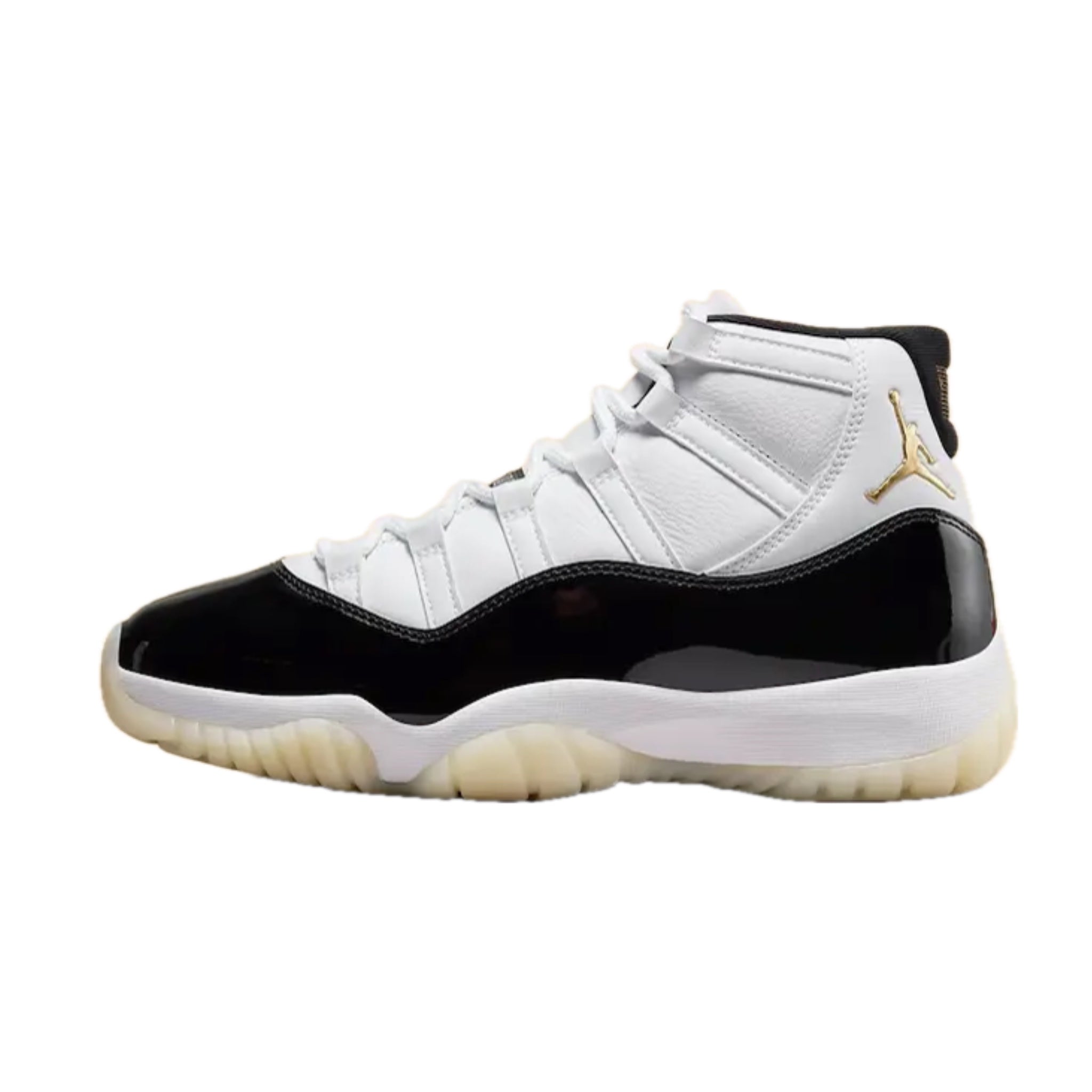 Air Jordan 11 Retro DMP Gratitude Sneakers - Black, White & Metallic Gold Basketball Shoes for Men - Perfect for Court Play, Streetwear & Sneaker Collection