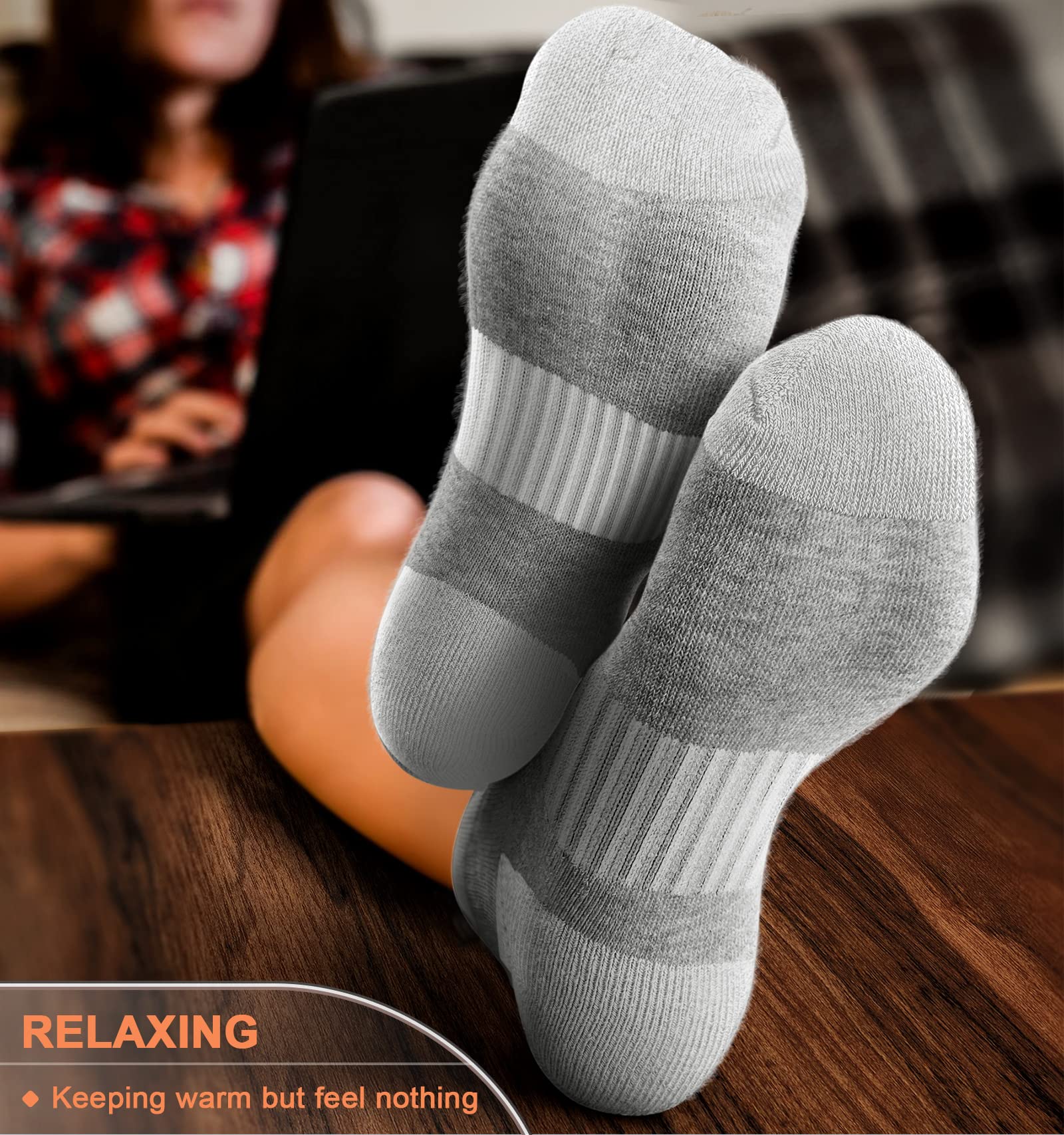 BULLIANT Women's Athletic Socks 6-Pack - No Show Cushioned for Running & Walking with Arch Support - Gym & Daily Wear