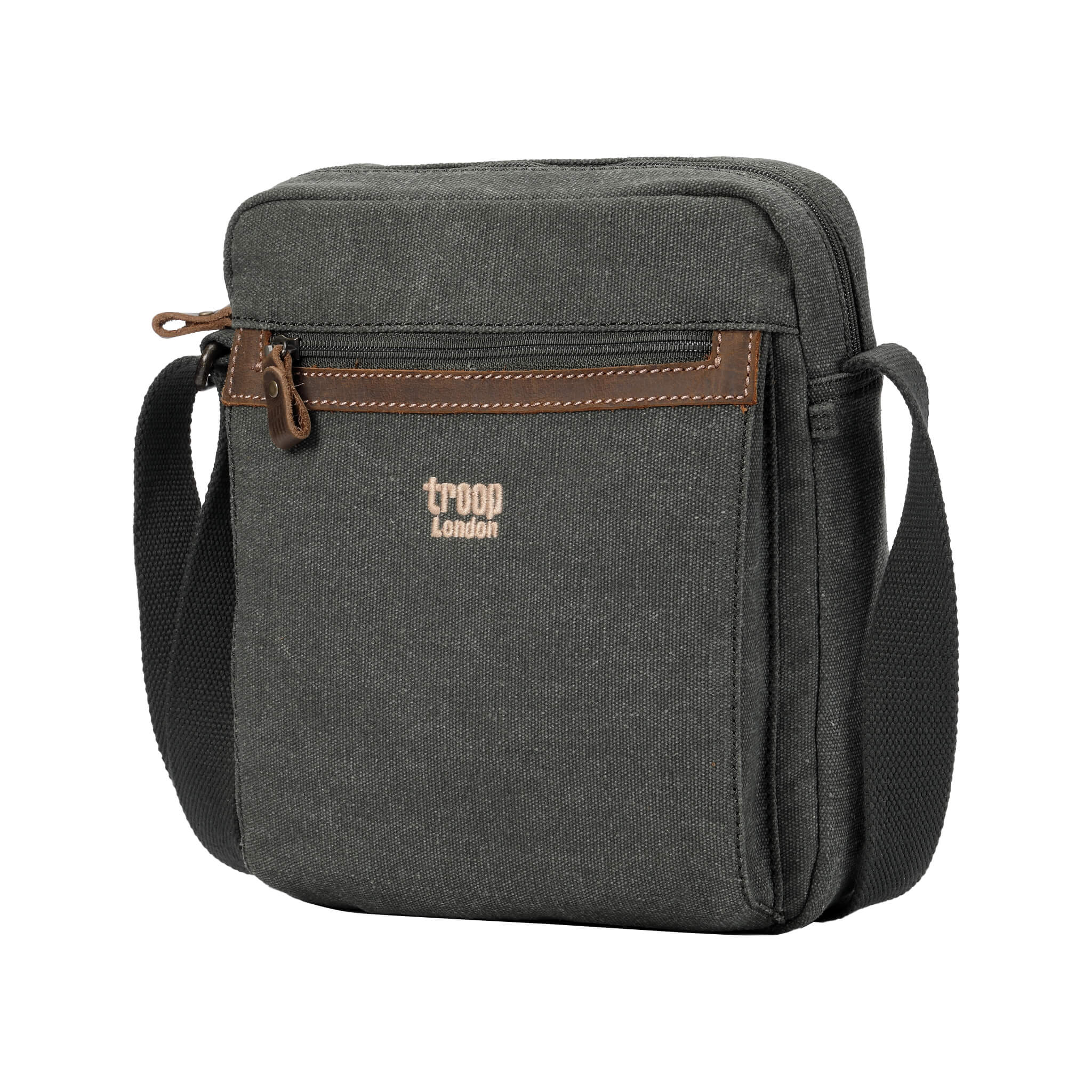 Troop London Classic Canvas Crossbody Bag for Men & Women - Stylish & Durable Shoulder Bag for Travel, Work & Everyday Use