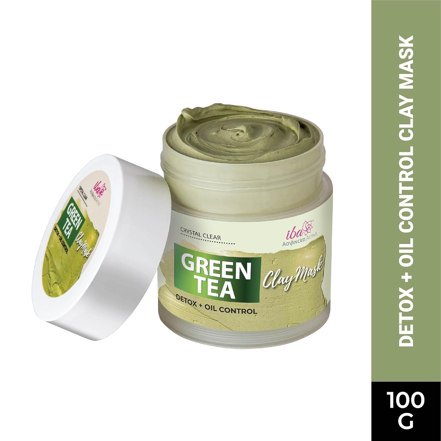 Activs Crystal Clear Green Tea Face Mask - Detox & Oil Control for Oily, Combination & Acne-Prone Skin | Salicylic Acid Deep Pore Cleanser | Halal Certified & Vegan | Perfect for Daily Skincare & Spa Nights
