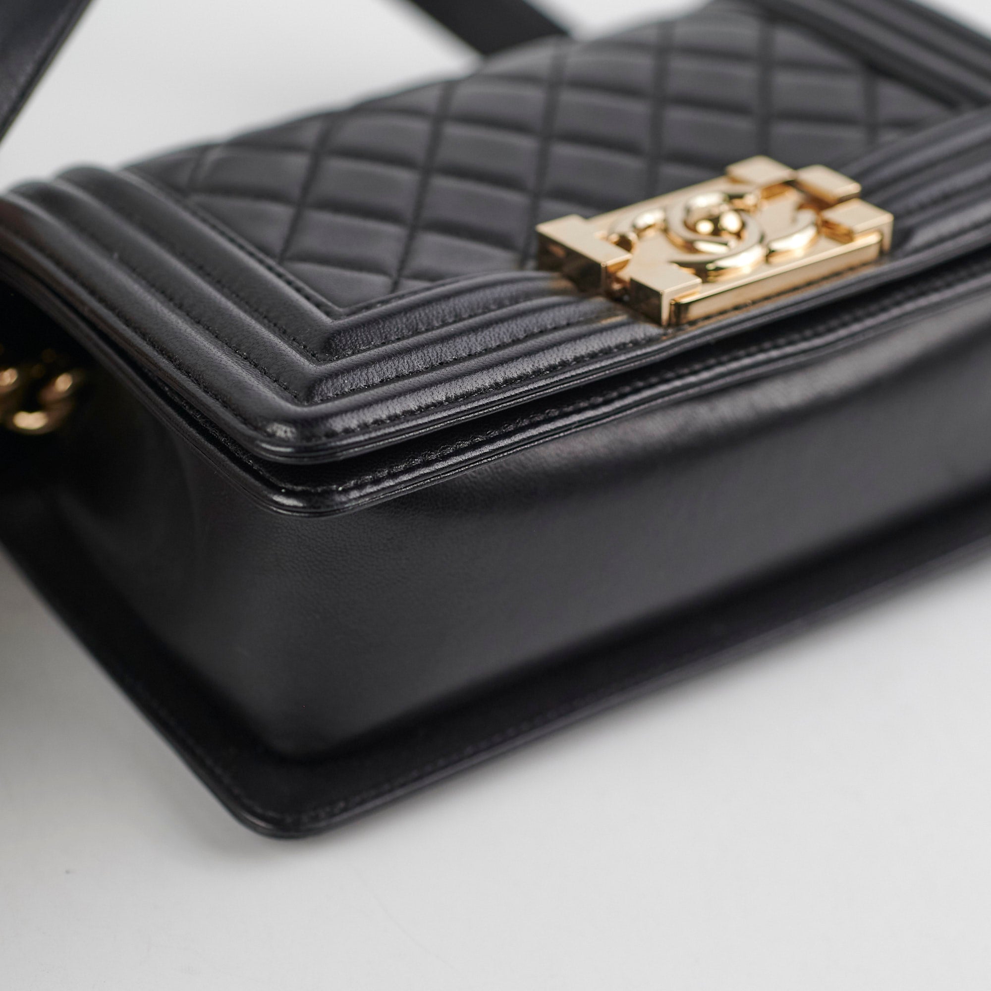 Chanel Small Boy Black Leather Bag - Luxury Designer Handbag for Women | Perfect for Evening Parties, Date Nights & Special Occasions