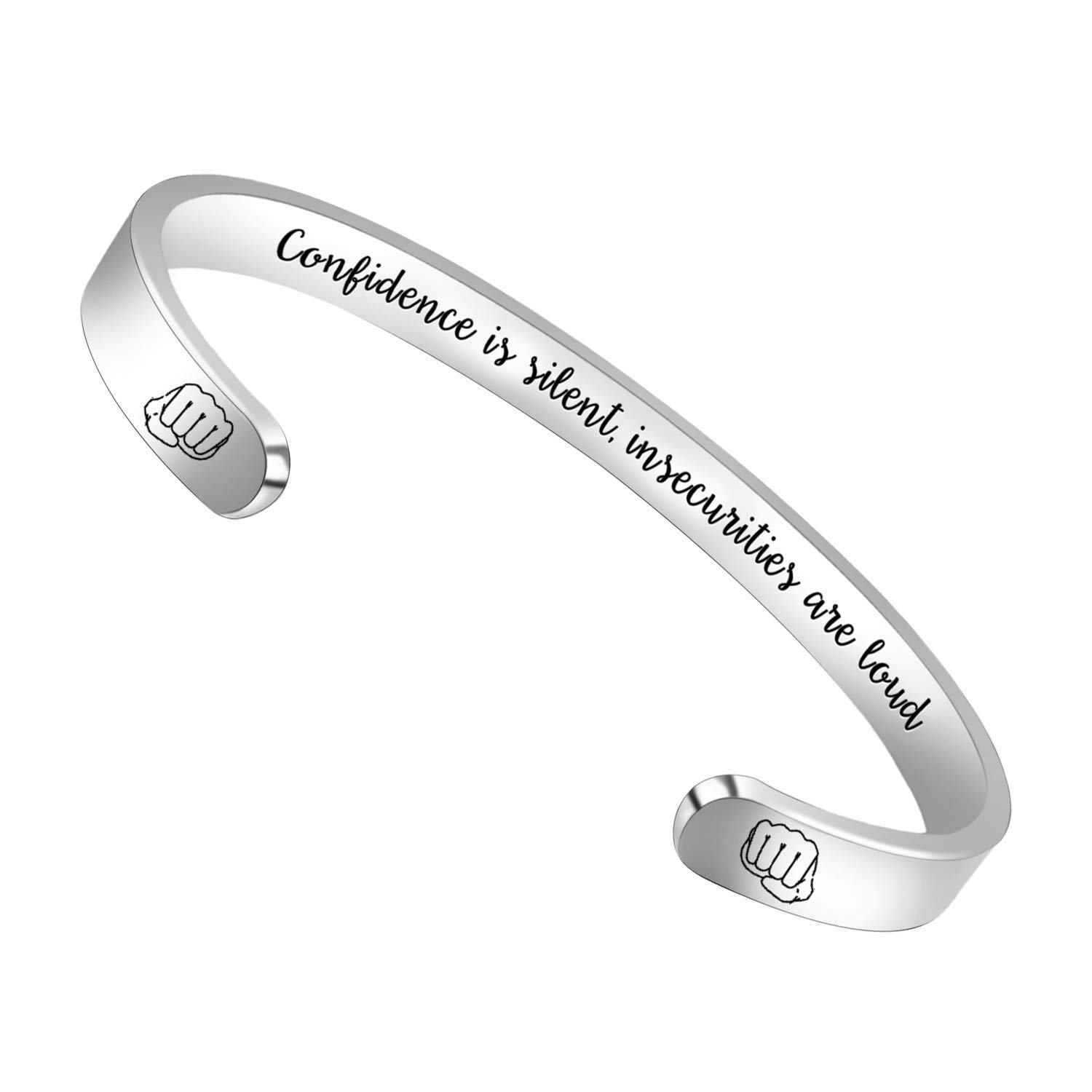 **Inspirational Bracelets for Women & Teen Girls - Engraved Friendship & Best Friend Gifts - Mantra Cuff Bracelet for Birthday, Graduation & Daily Motivation - Perfect for Gifting & Positive Vibes**