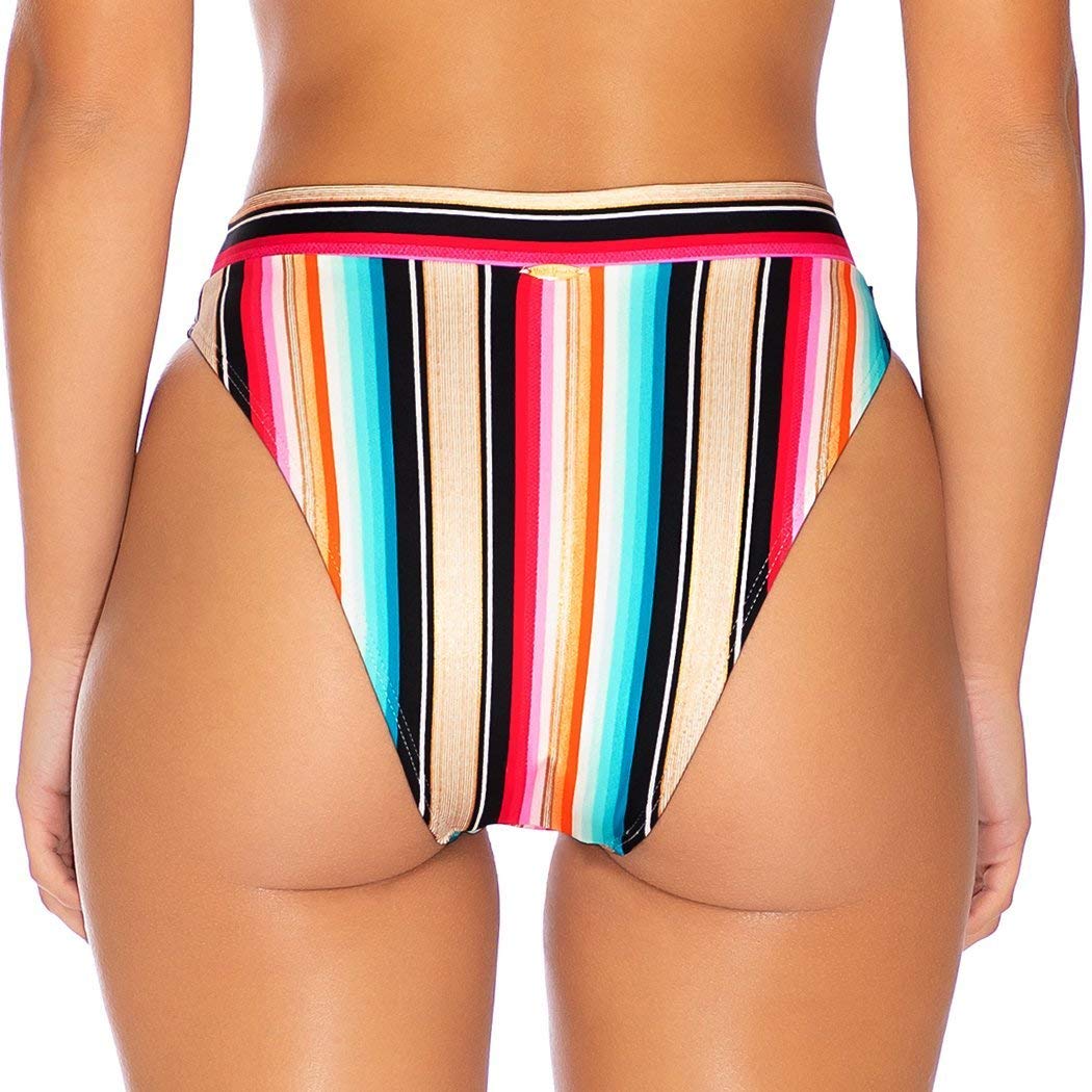 Luli Fama GOLDMINE High Leg Banded Waist Swimsuit Bottom - Sexy High-Cut Bikini Bottoms for Women, Perfect for Beach, Pool & Vacation