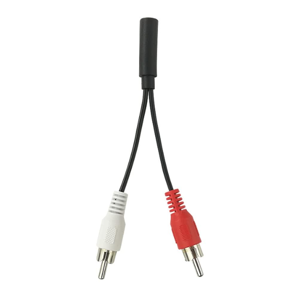 C&E 6 Inch 3.5mm Female to 2 RCA Male Stereo Audio Y Cable - Nickel Plated Adapter for TV, Smartphone, MP3, Tablet, Speaker & Home Theater - Perfect for Home Audio Setup & Multimedia Connections