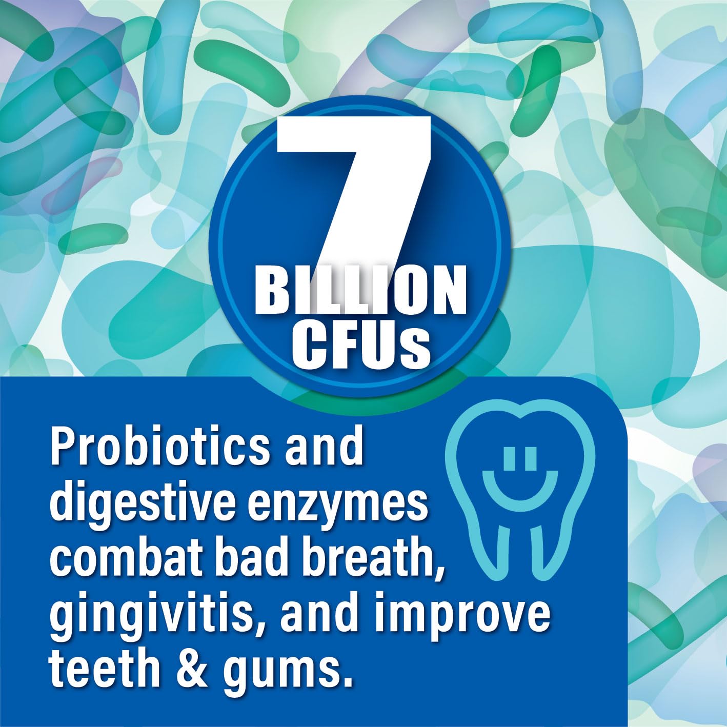 Oral Probiotics for Bad Breath - 7 Billion CFU Chewable Dental Probiotics for Teeth & Gum Health, Fresh Breath Freshener, Fights Dry Mouth, Halitosis, Tonsil Stones & Gingivitis - Supports Oral Hygiene & Fresh Breath All Day
