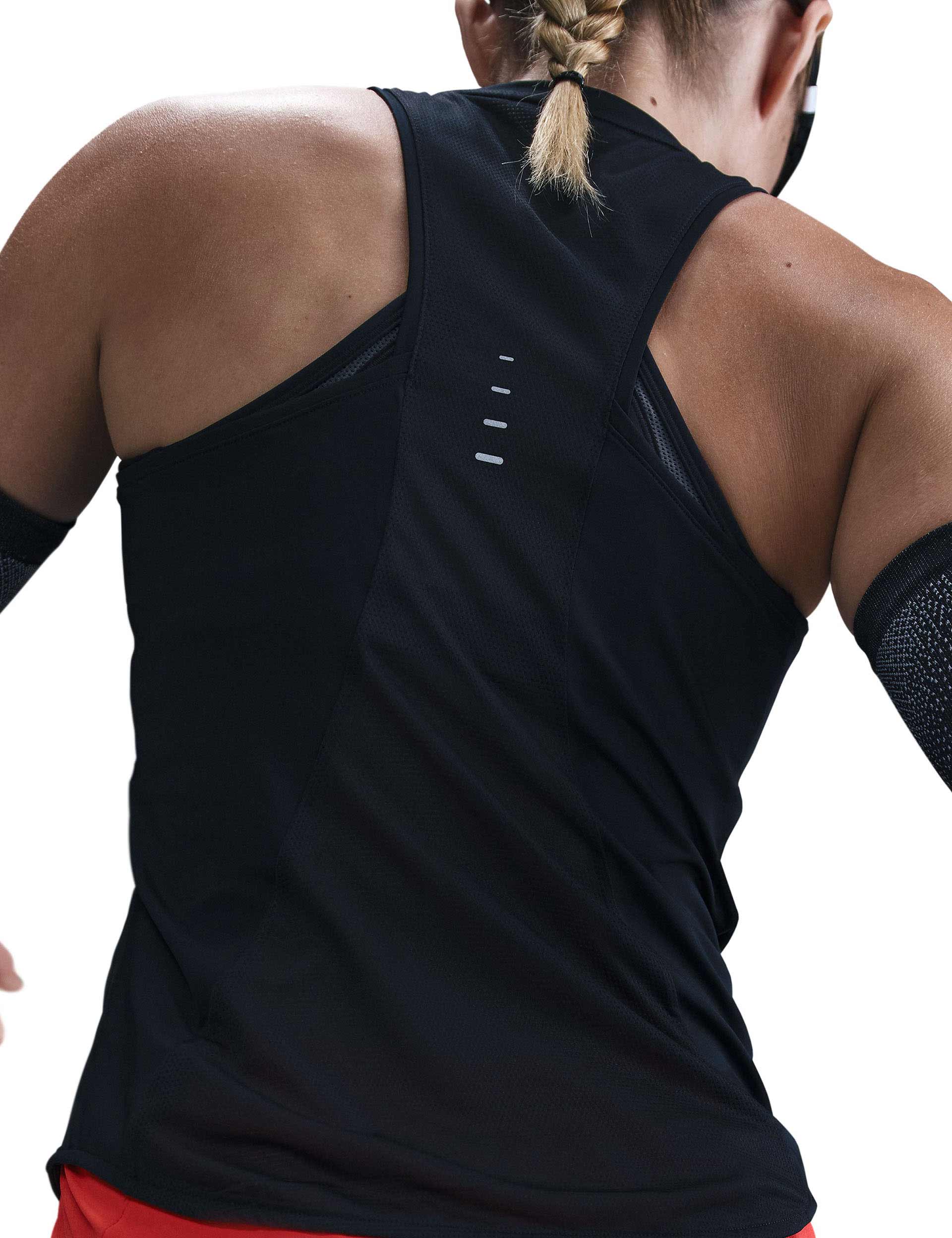 Swift Dri-FIT Running Tank Top for Men & Women - Moisture Wicking, Breathable Workout Shirt (Black/Reflective Silver) | Perfect for Jogging, Gym Training & Outdoor Sports