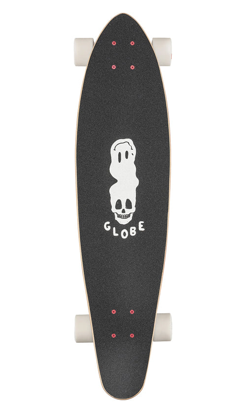 Globe Bells Cruiser Skateboard 34 Inch - Black, White, Red - Perfect for Commuting, Cruising & Street Riding