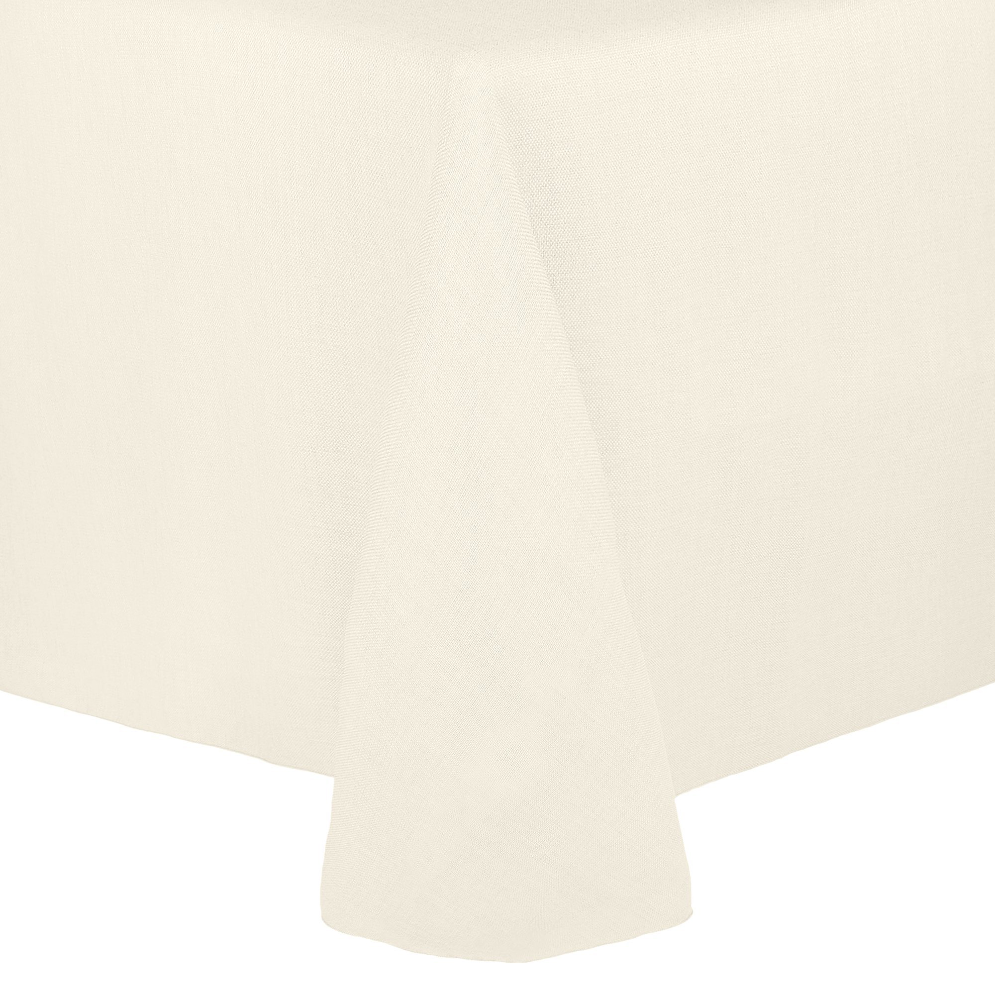 5-Pack Havana Faux Burlap Tablecloth 54x96 Inch Oval - Basket Weave Ivory Cream Textile for Dining Room, Wedding, Party Decor