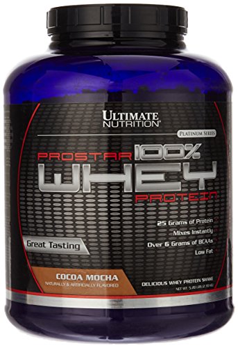 Ultimate Nutrition Prostar Whey Protein Powder Isolate, Gourmet Cocoa Mocha - 25g Protein per Serving, Low Carb, Keto Friendly Muscle Building & Recovery Powder - Post Workout Shake for Athletes & Fitness Enthusiasts - 5.28 lbs Tub (80 Servings) - Perfect for Gym, Home Workouts & Weight Management