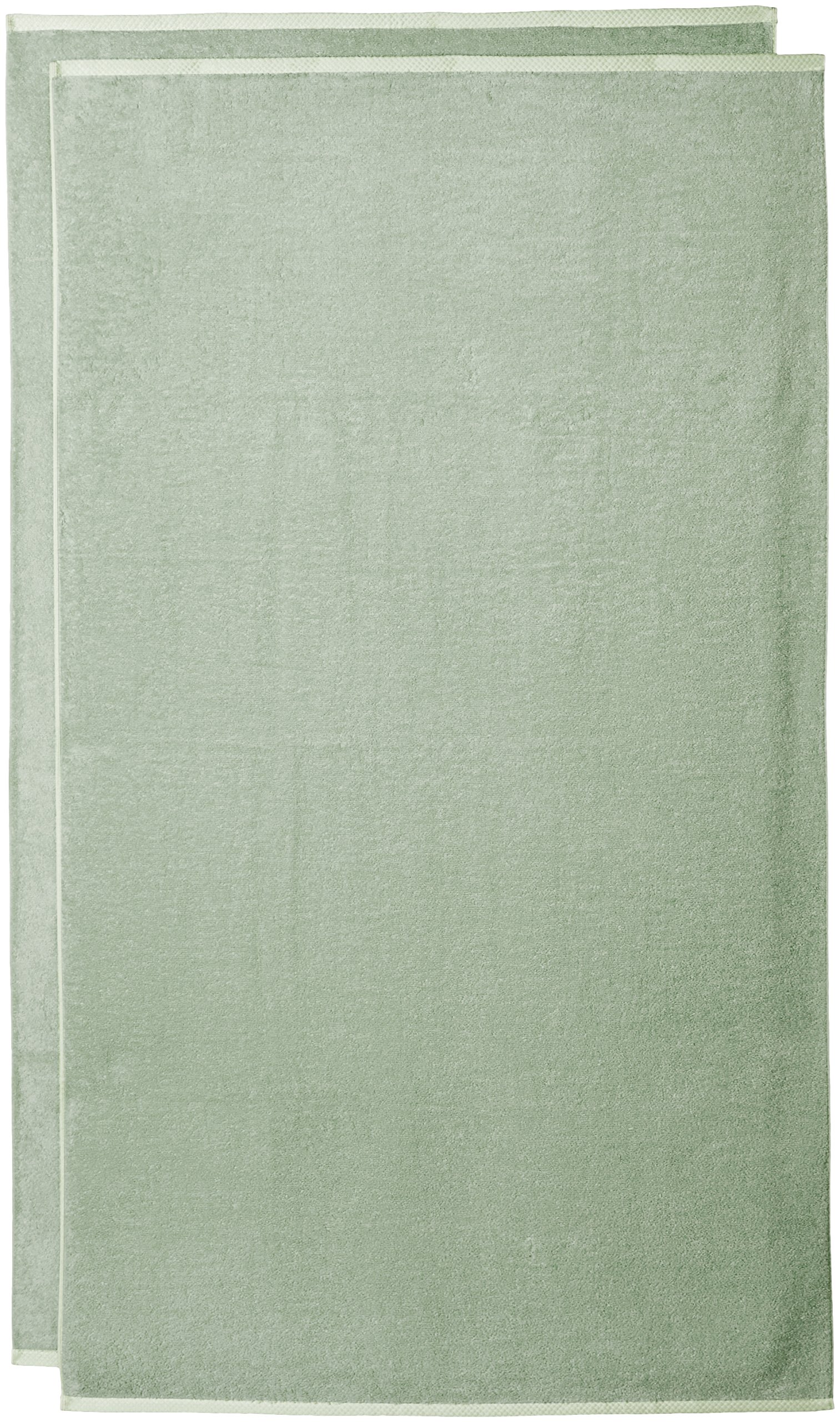 Amazon Basics 100% Cotton Quick-Dry Lightweight Moisture Absorbing Bath Towel Set of 2, Seafoam Green, 54