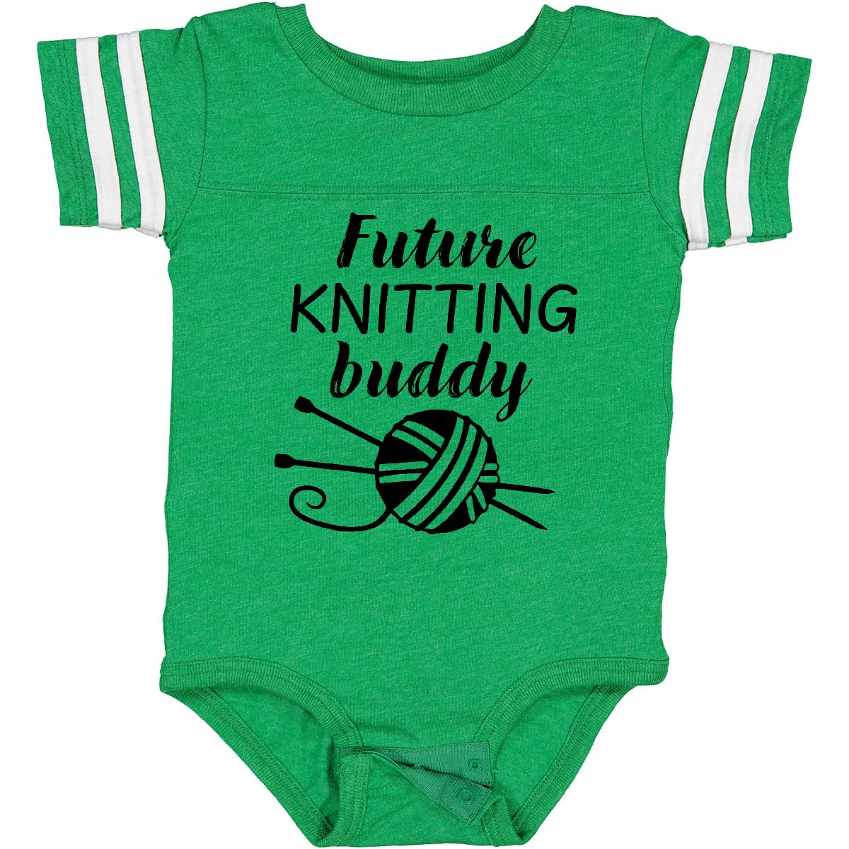 Inktastic Future Knitting Buddy Baby Bodysuit - Cute Knitting-Themed Onesie for Newborns & Infants - Perfect Gift for Knitting Lovers & Baby Showers