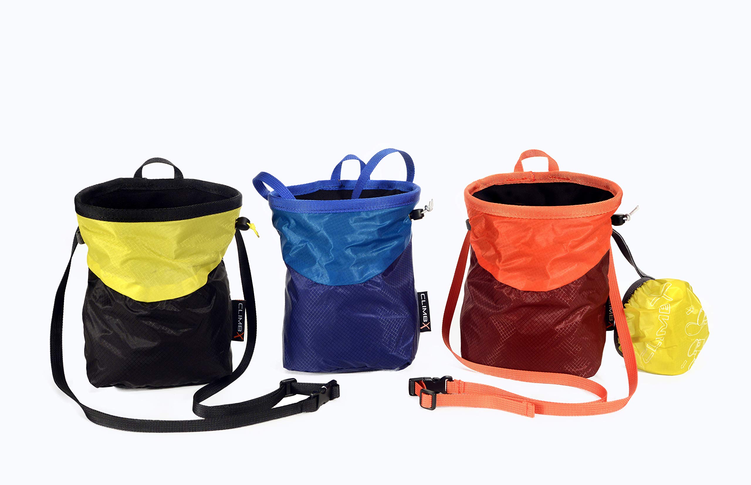 CLIMBX Fix-B Rock Climbing Chalk Bag with Chalk Ball - Lightweight Nylon Bouldering Chalk Pouch for Indoor & Outdoor Climbing Training